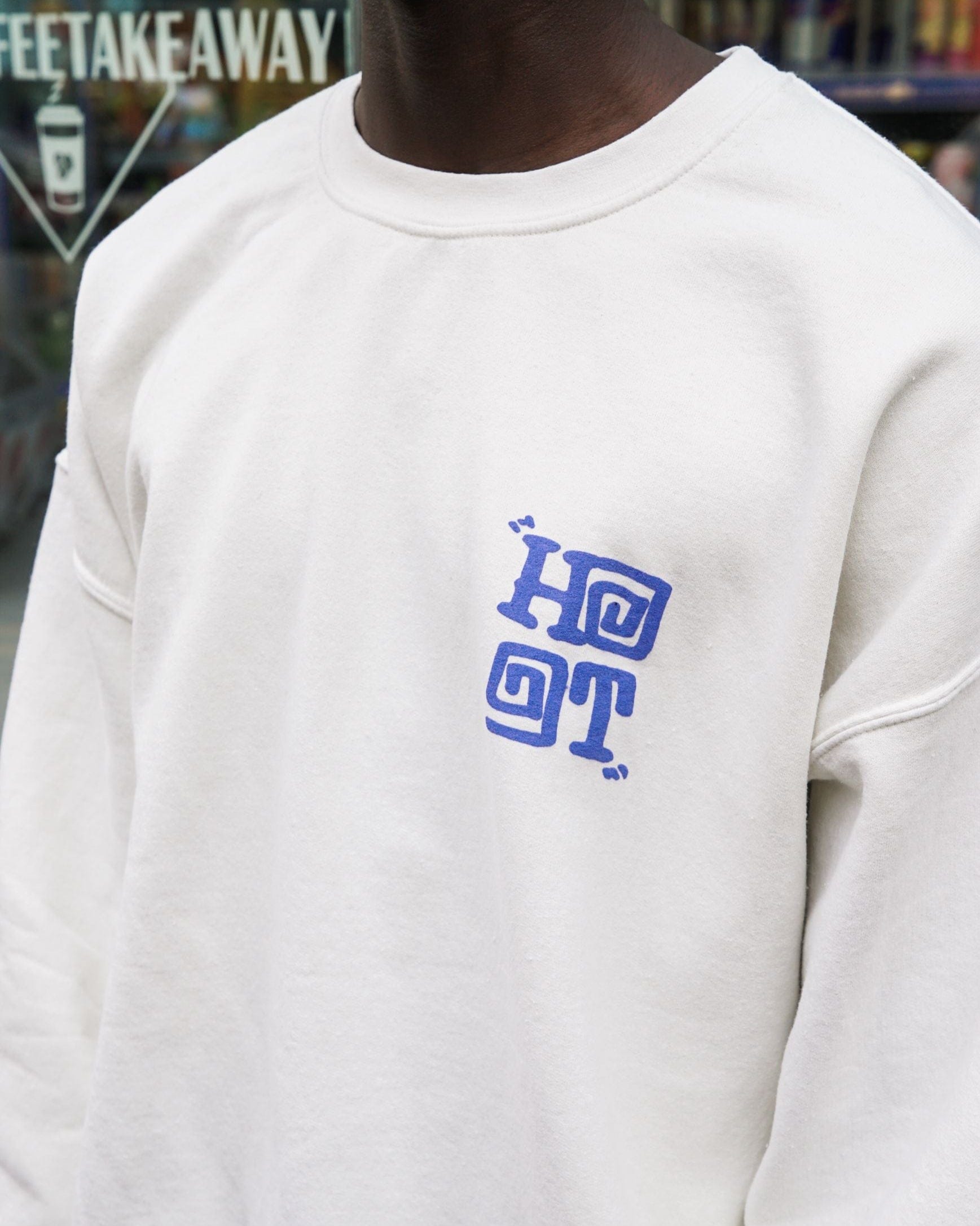 HAVE A GD TRIP 'Call Your Homies' Vintage Washed Sweater - Ecru