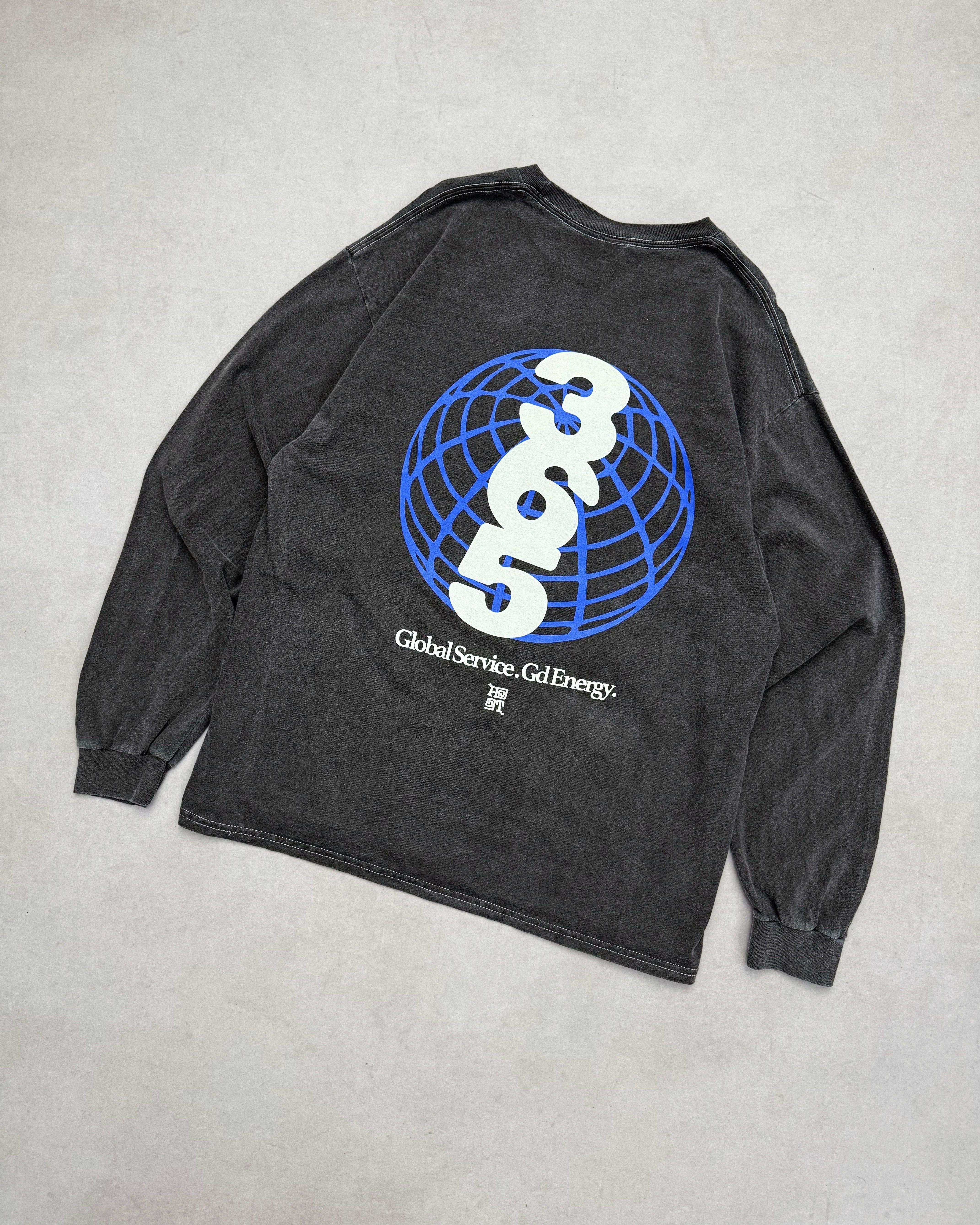 HAVE A GD TRIP 'Worldwide' Vintage Washed Longsleeve Tee - Brown