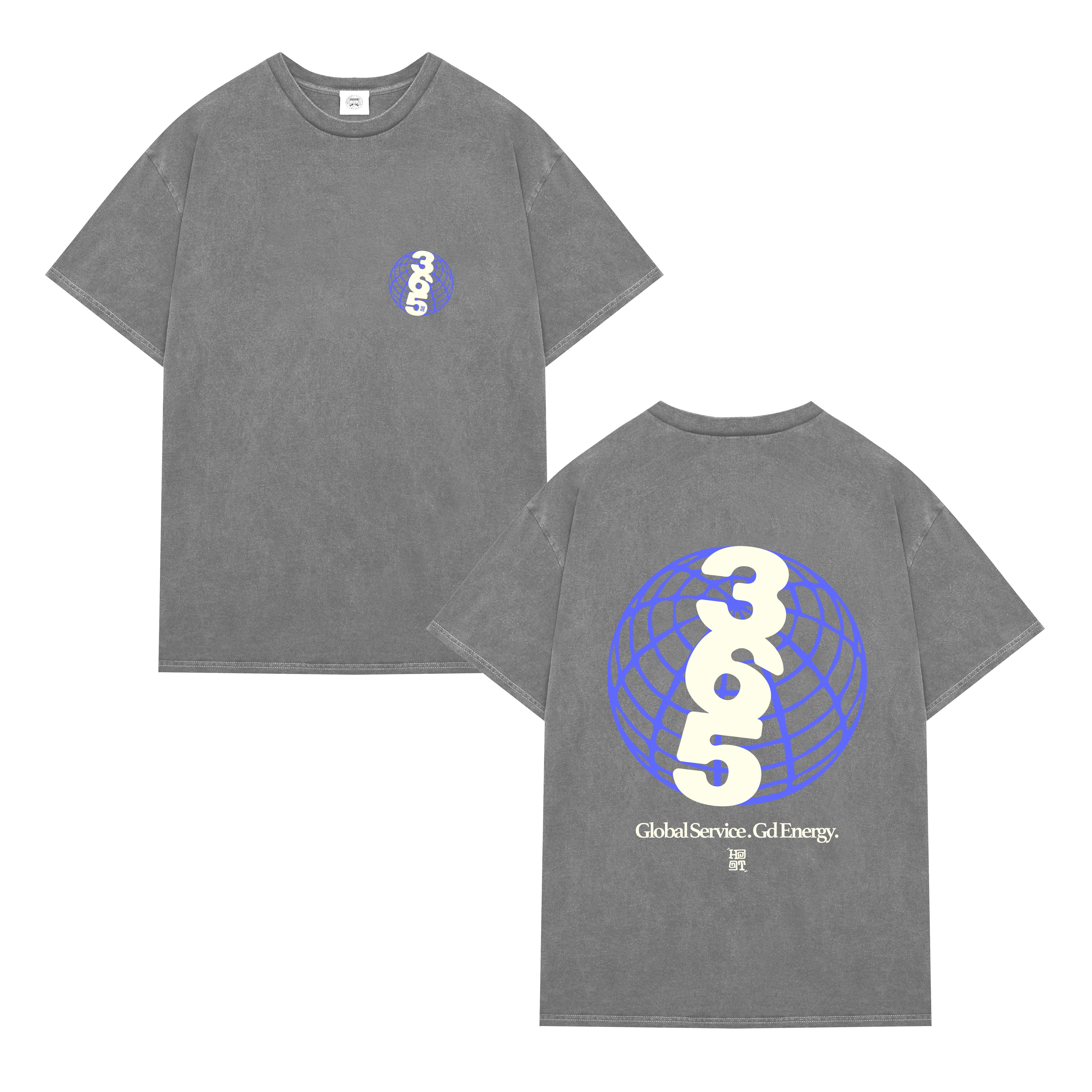 HAVE A GD TRIP 'Worldwide' Vintage Washed Tee - Grey