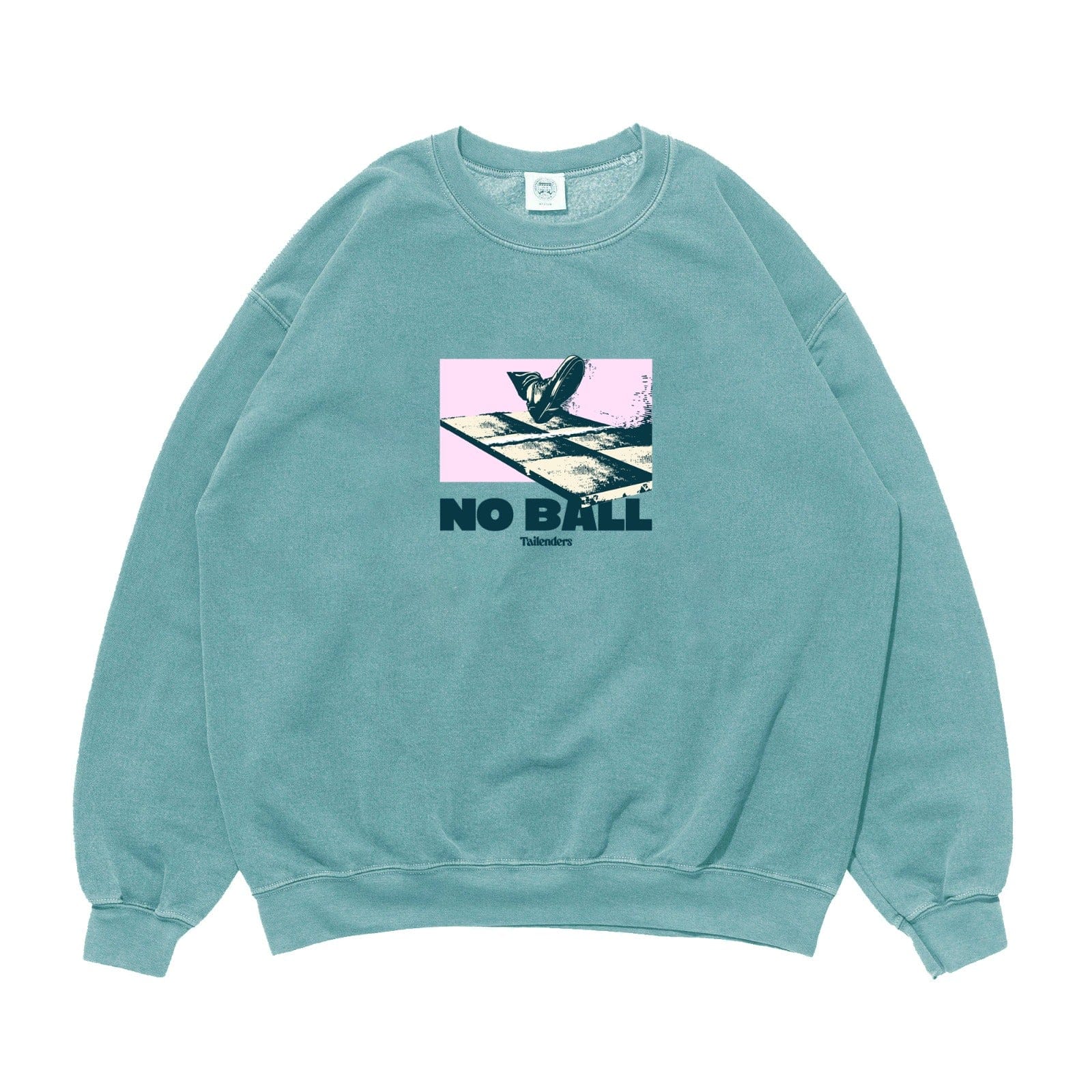 Tailenders 'No Ball' Vintage Washed Sweater - Seafoam