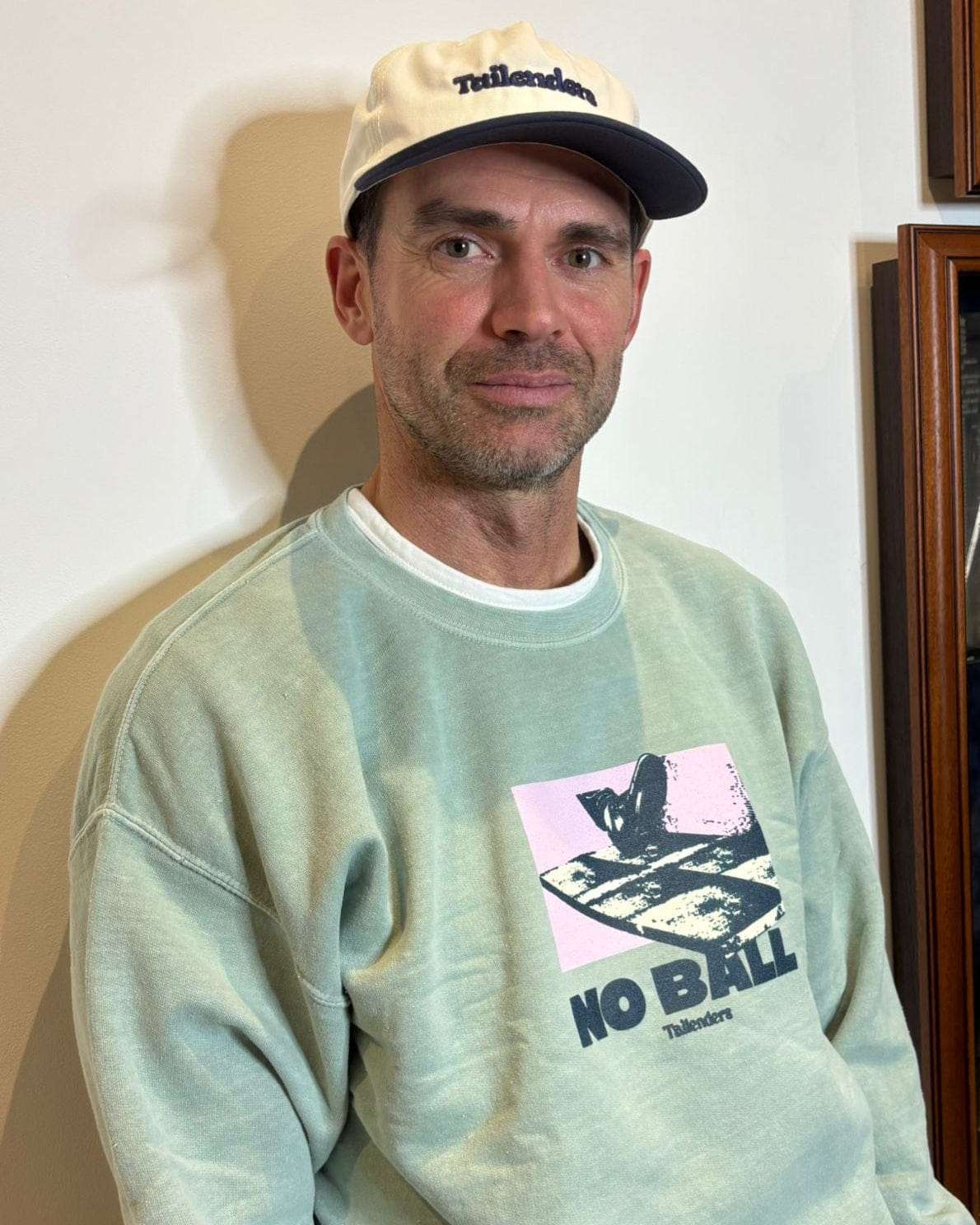 Tailenders 'No Ball' Vintage Washed Sweater - Seafoam