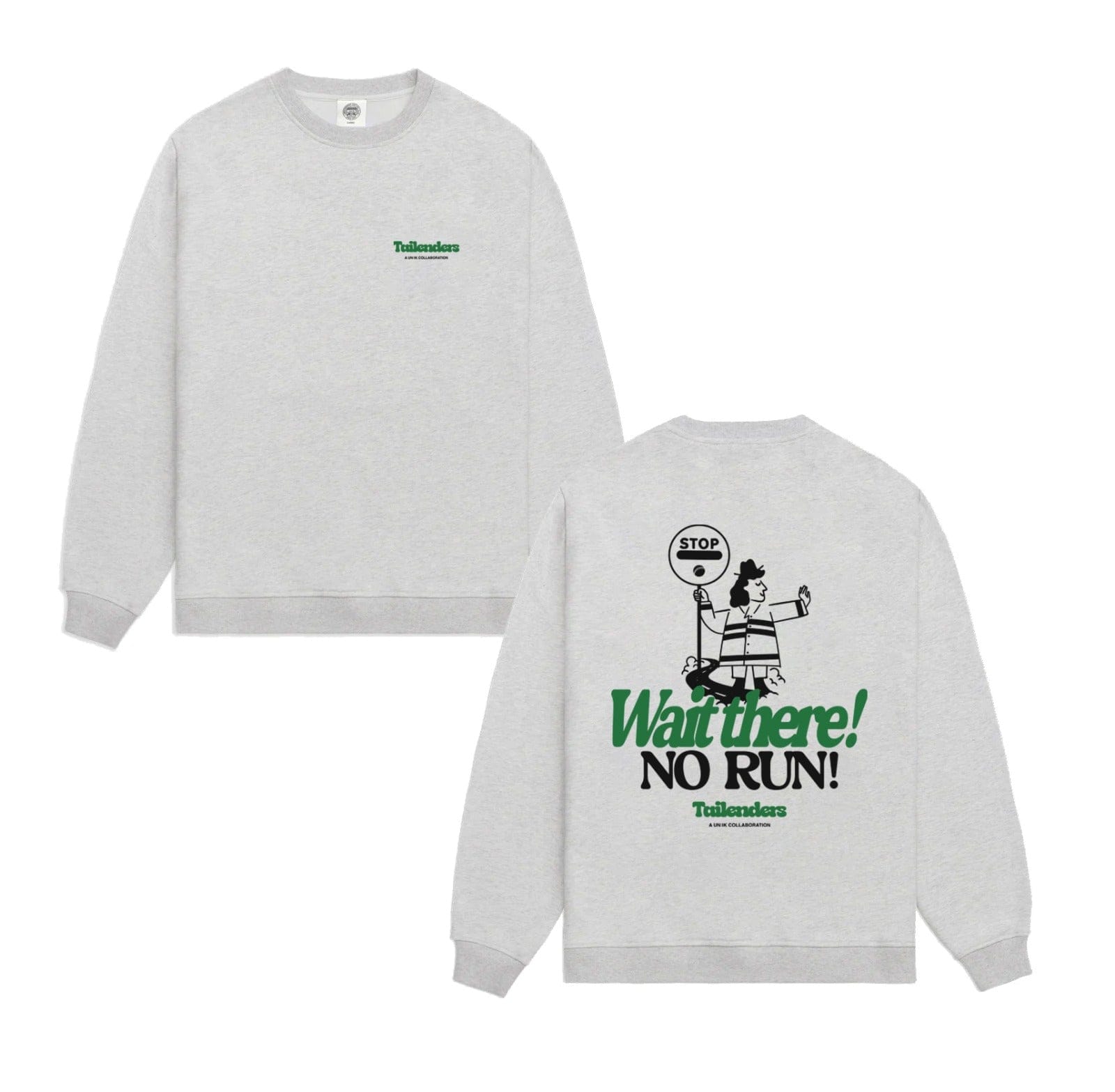 Tailenders 'Wait There!' Sweater - Grey