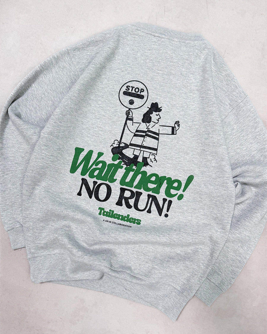 Tailenders 'Wait There!' Sweater - Grey