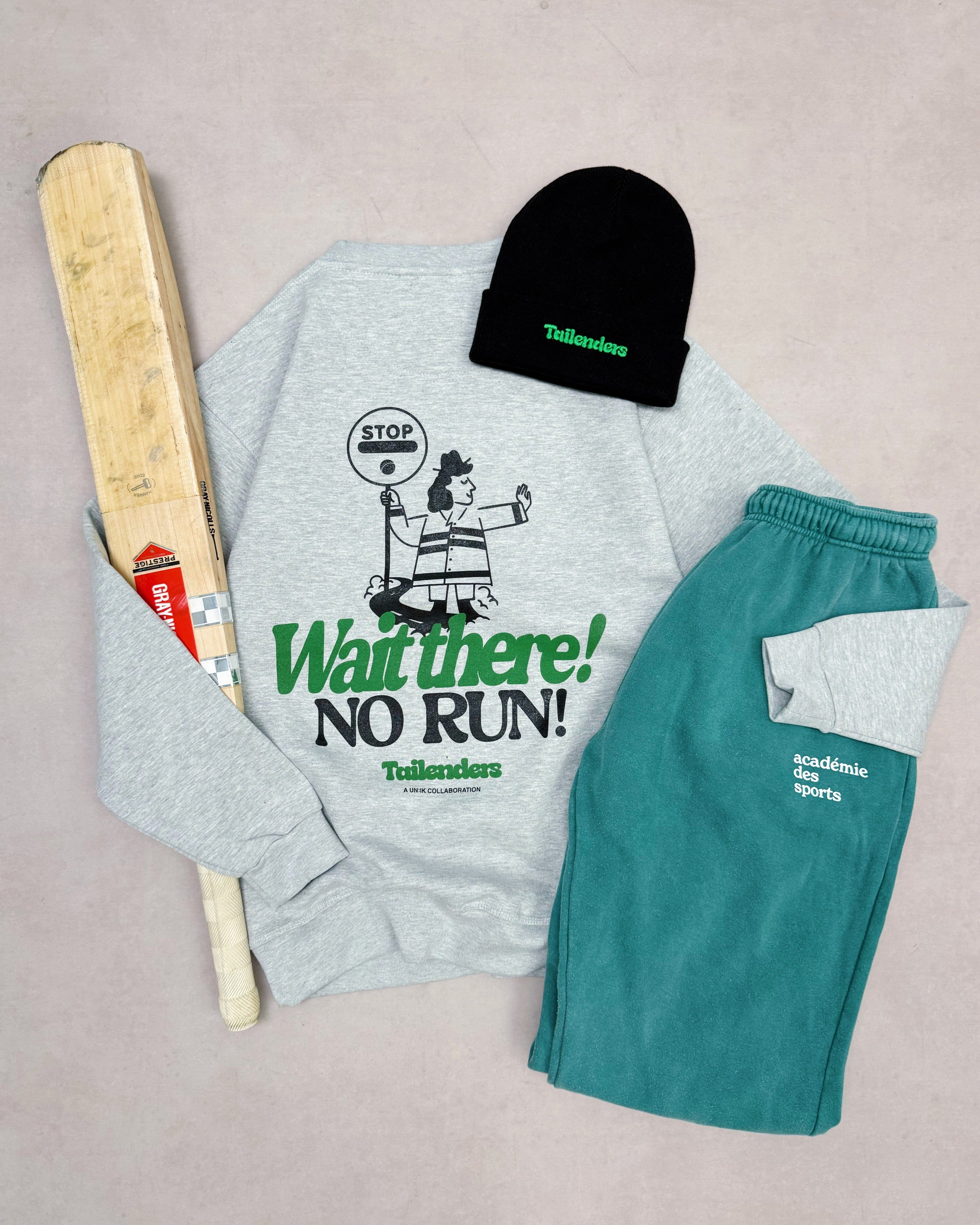 Tailenders 'Wait There!' Sweater - Grey