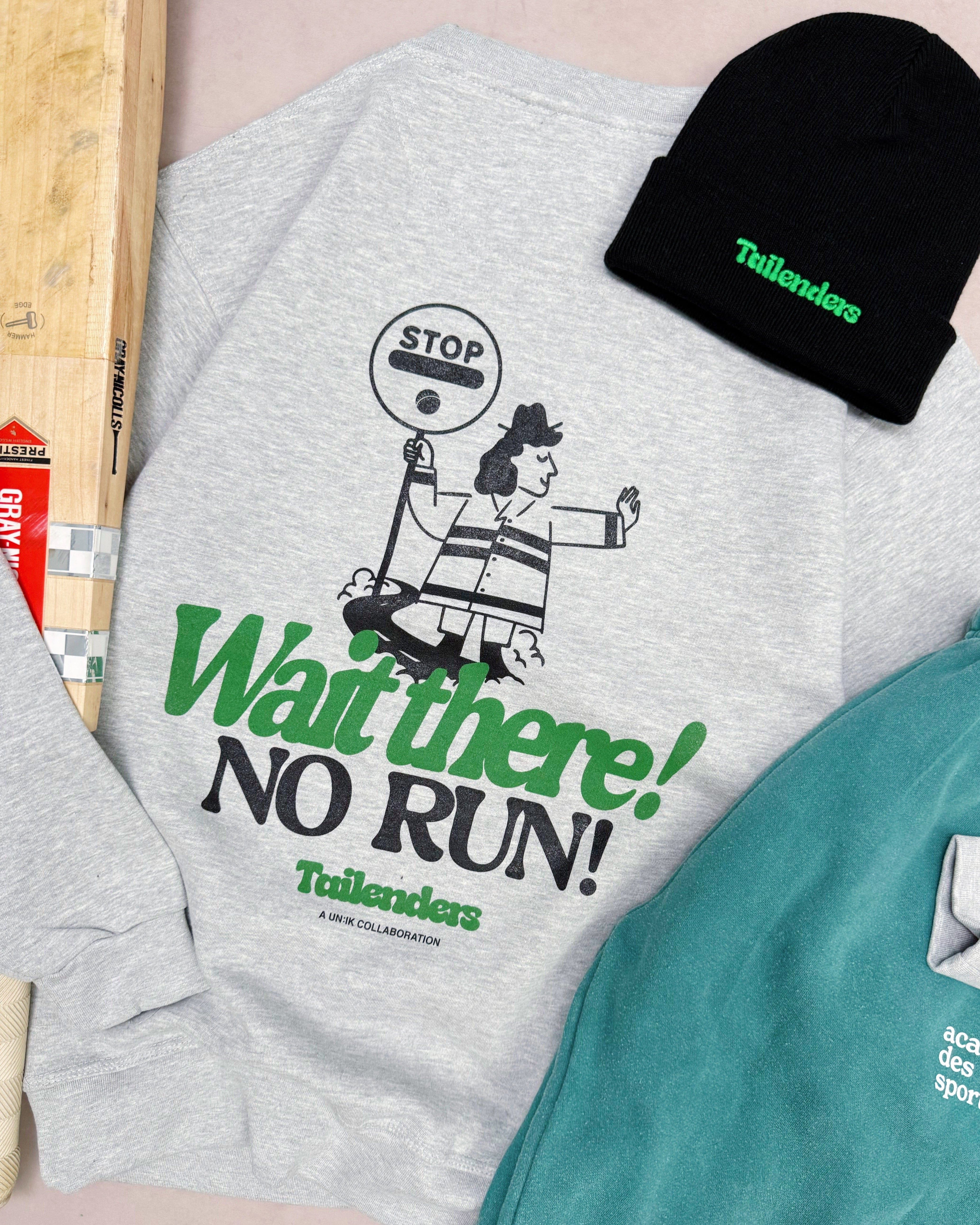 Tailenders 'Wait There!' Sweater - Grey