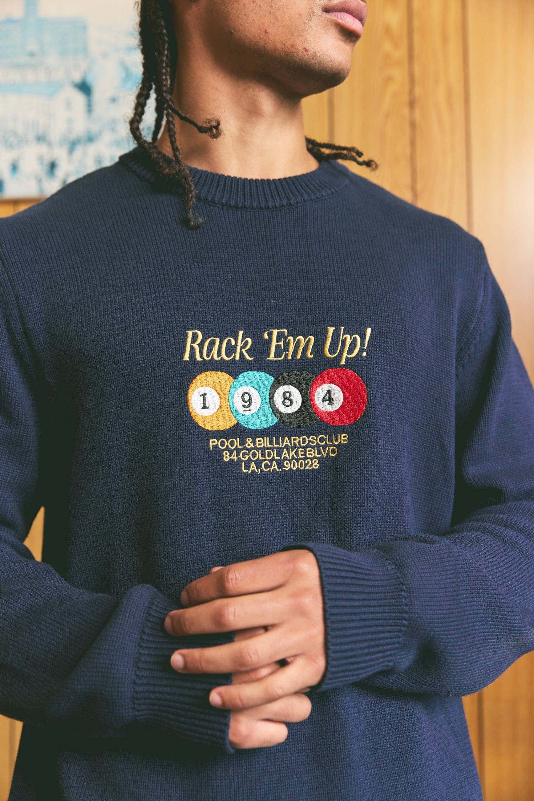 Vice 84 'Rack 'Em Up' Knit Sweater - Navy