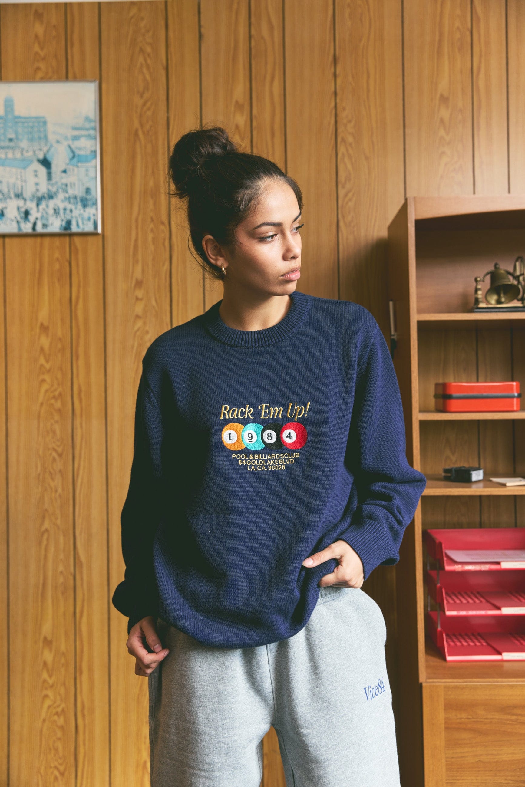 Vice 84 'Rack 'Em Up' Knit Sweater - Navy