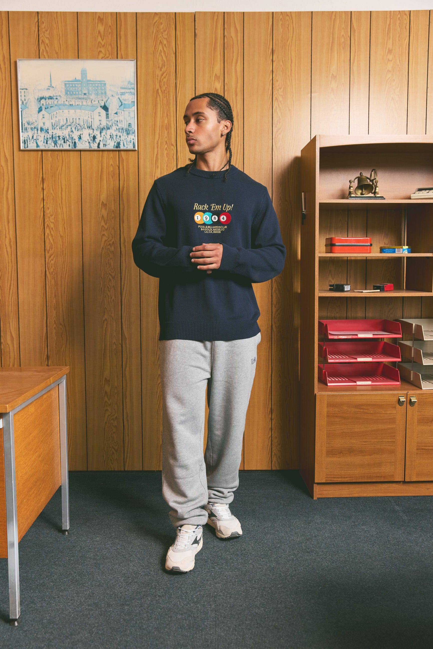 Vice 84 'Rack 'Em Up' Knit Sweater - Navy
