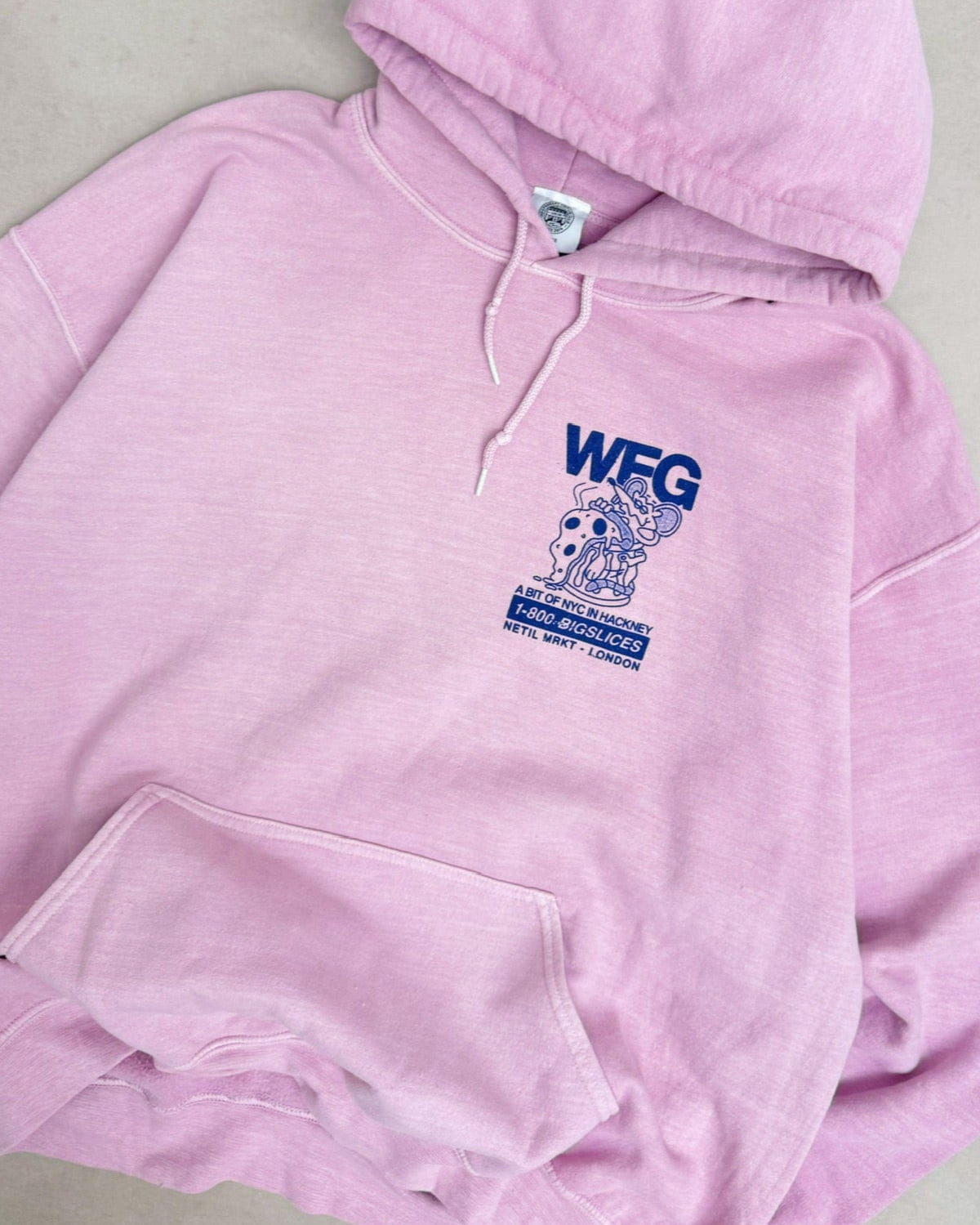 Gordos Pizzeria World Famous Gordos 'Call The Gang' Washed Hoodie - Pink
