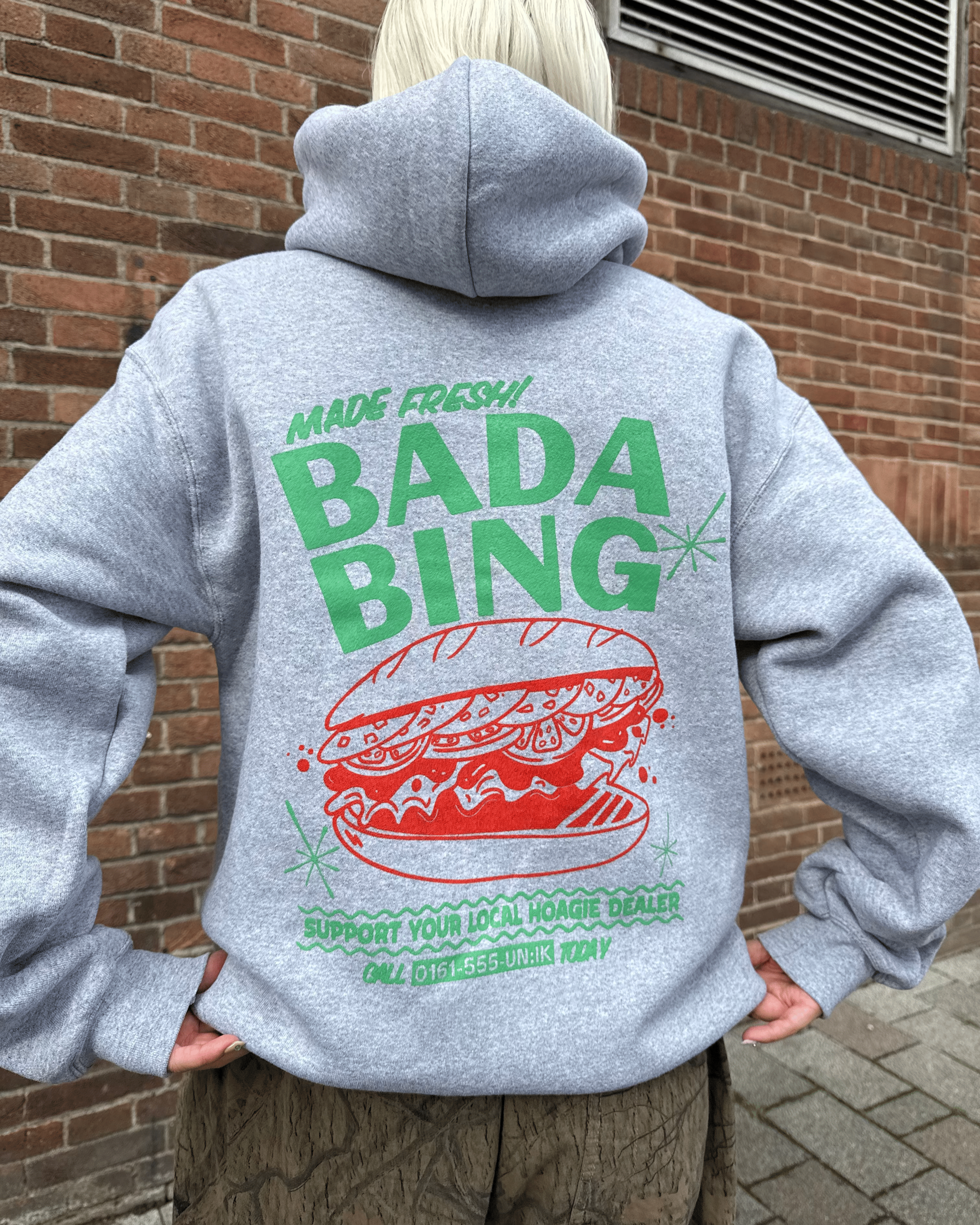 Bada Bing X UN:IK 'Fresh Hoagie' Hoodie - Grey