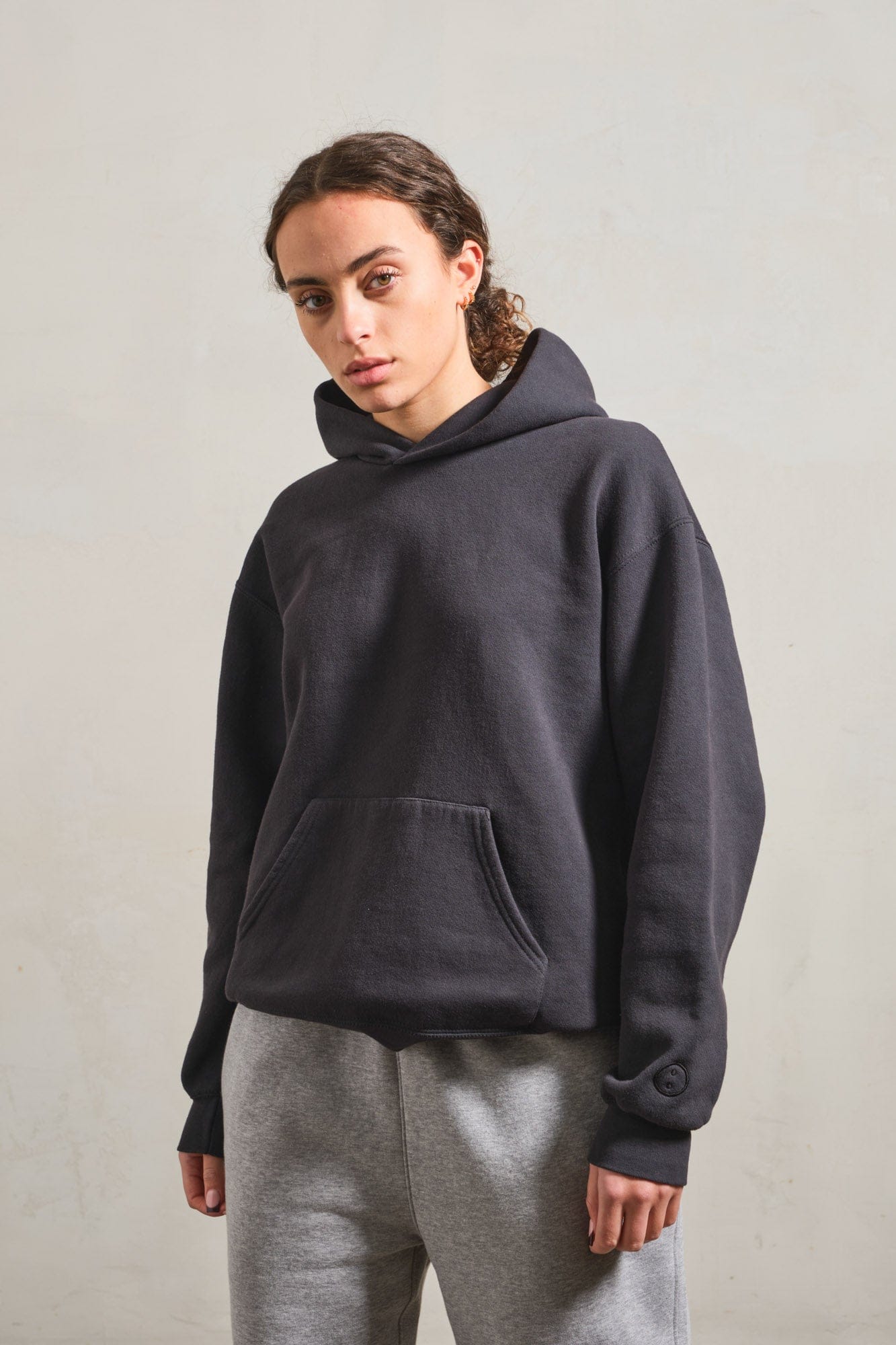 UN:IK Essentials Essentials Vintage Washed Hoodie - Black
