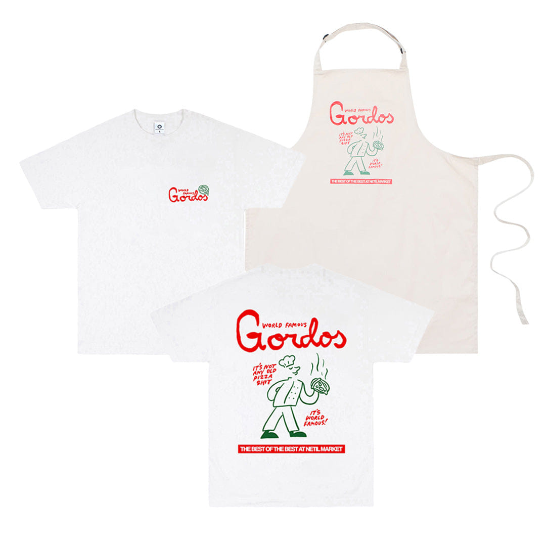 Gordos Pizzeria World Famous Gordos x Hephee 'World Famous' Tee & Apron Bundle