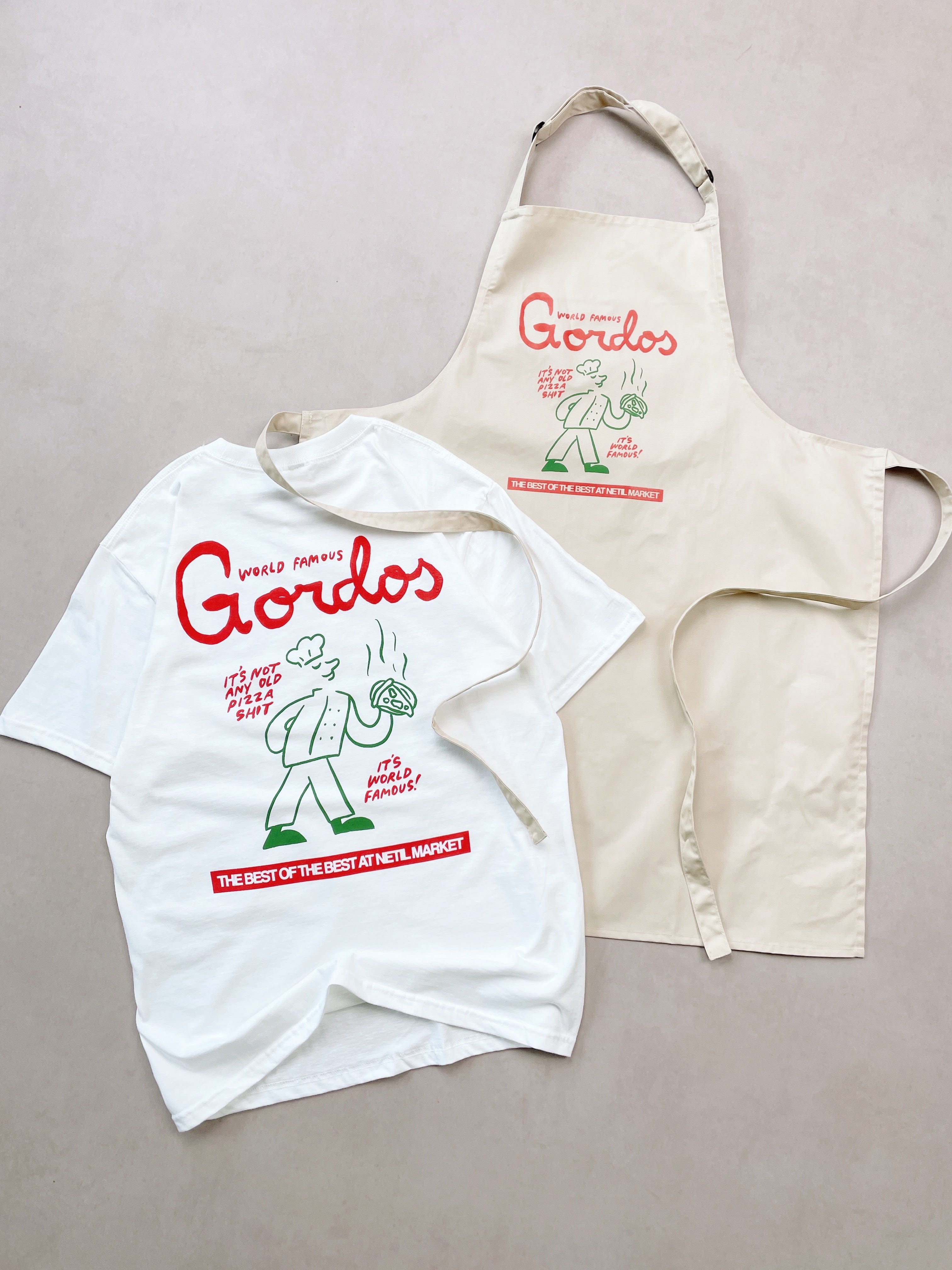 Gordos Pizzeria World Famous Gordos x Hephee 'World Famous' Tee & Apron Bundle