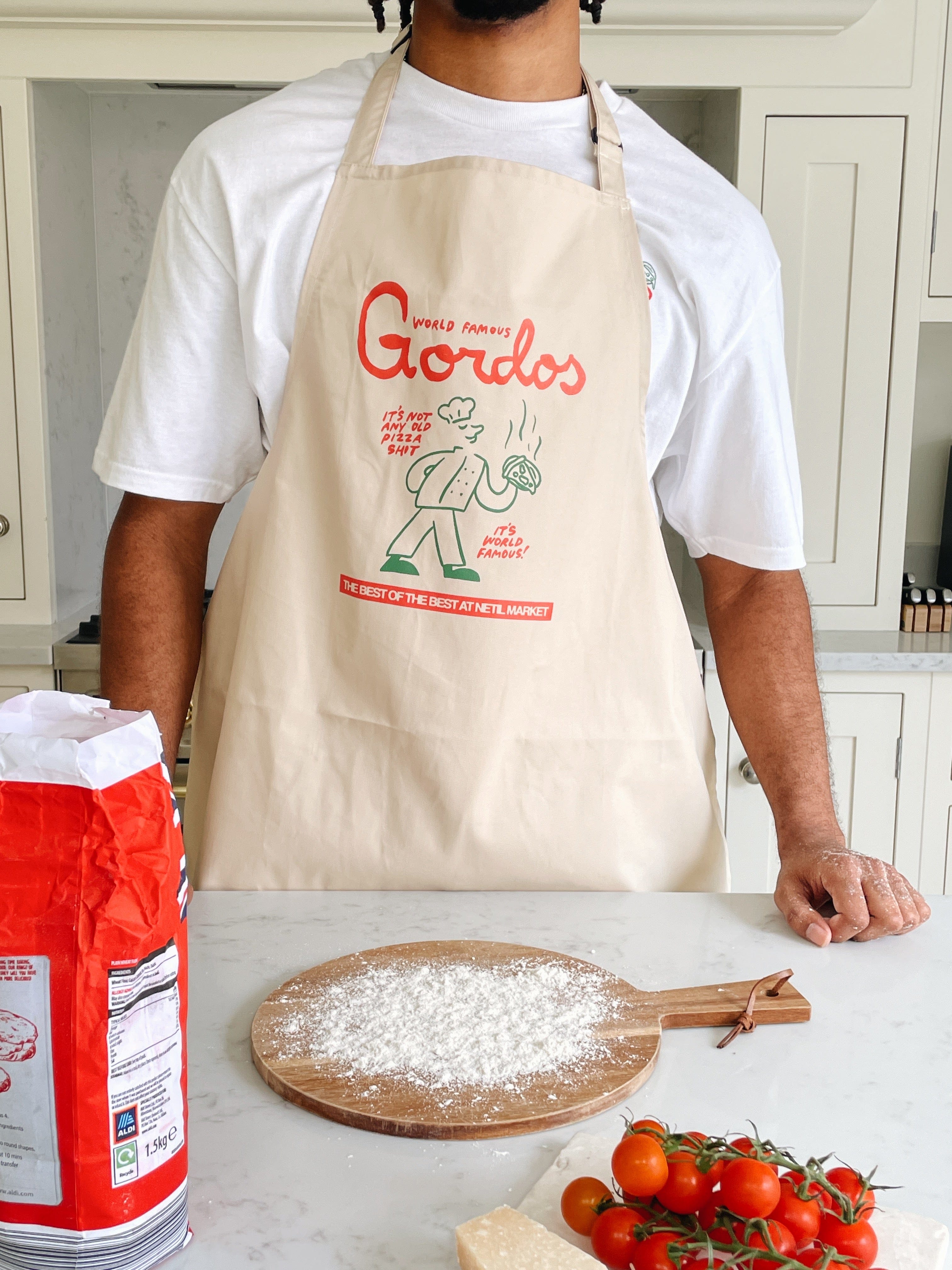 Gordos Pizzeria World Famous Gordos x Hephee 'World Famous' Tee & Apron Bundle