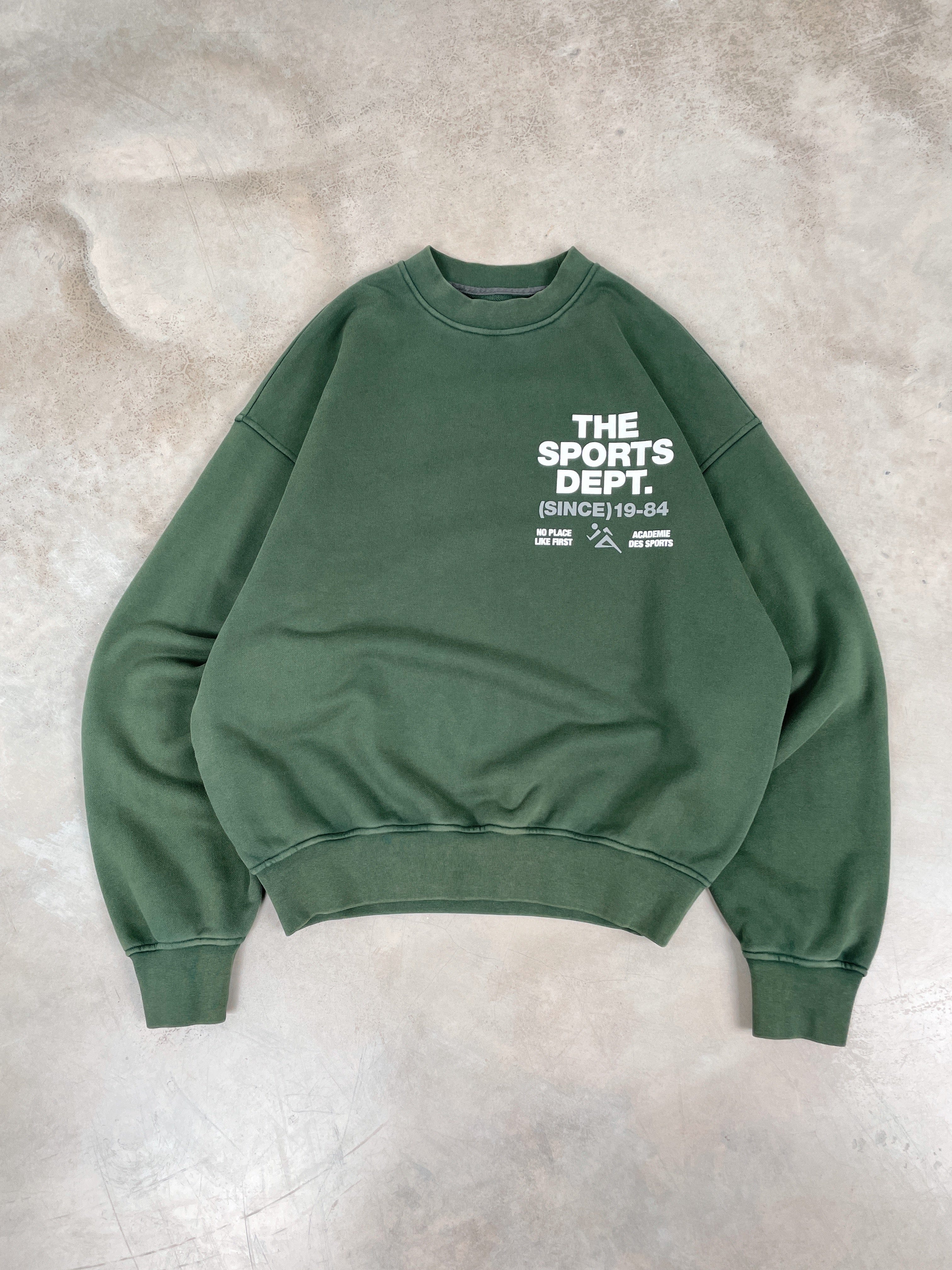 Vice 84 'The Sports Dept' Heavyweight Washed Sweater & Jogger Set - Green