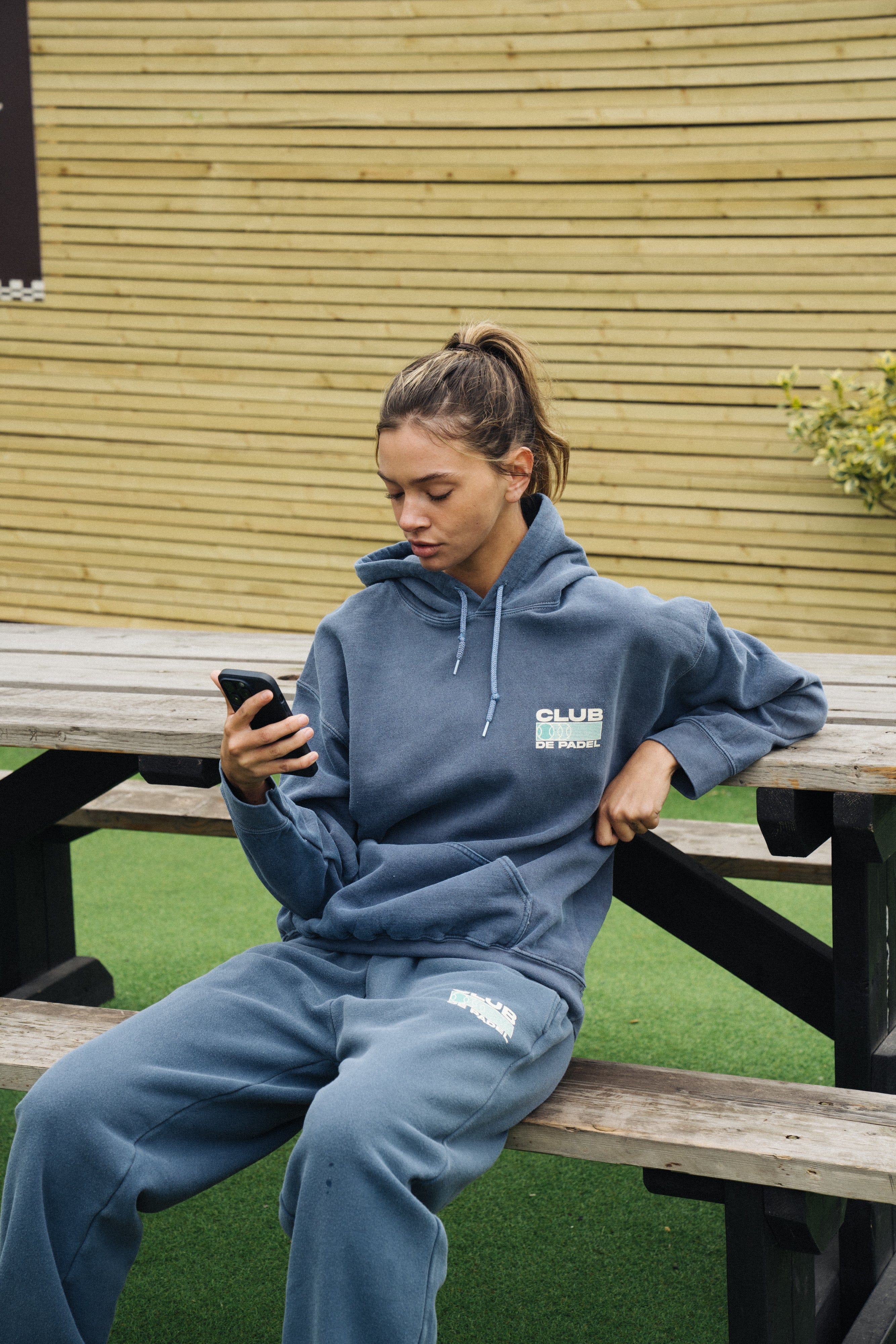 Club de Padel 'Heritage' Vintage Washed Hoodie & Jogger Set - Navy