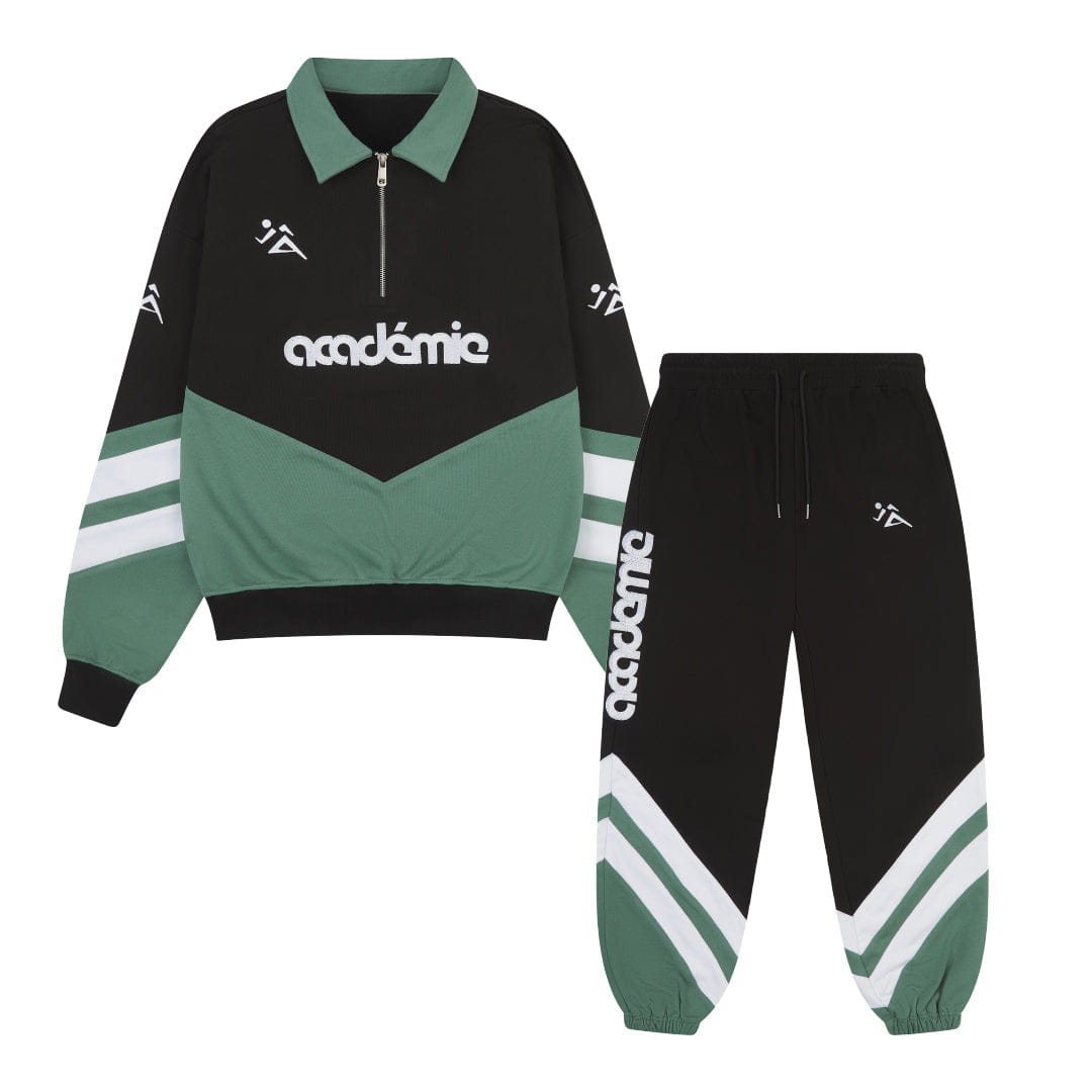 Vice 84 'Home Stretch' Heavyweight 1/4 Zip & Joggers Set - Black