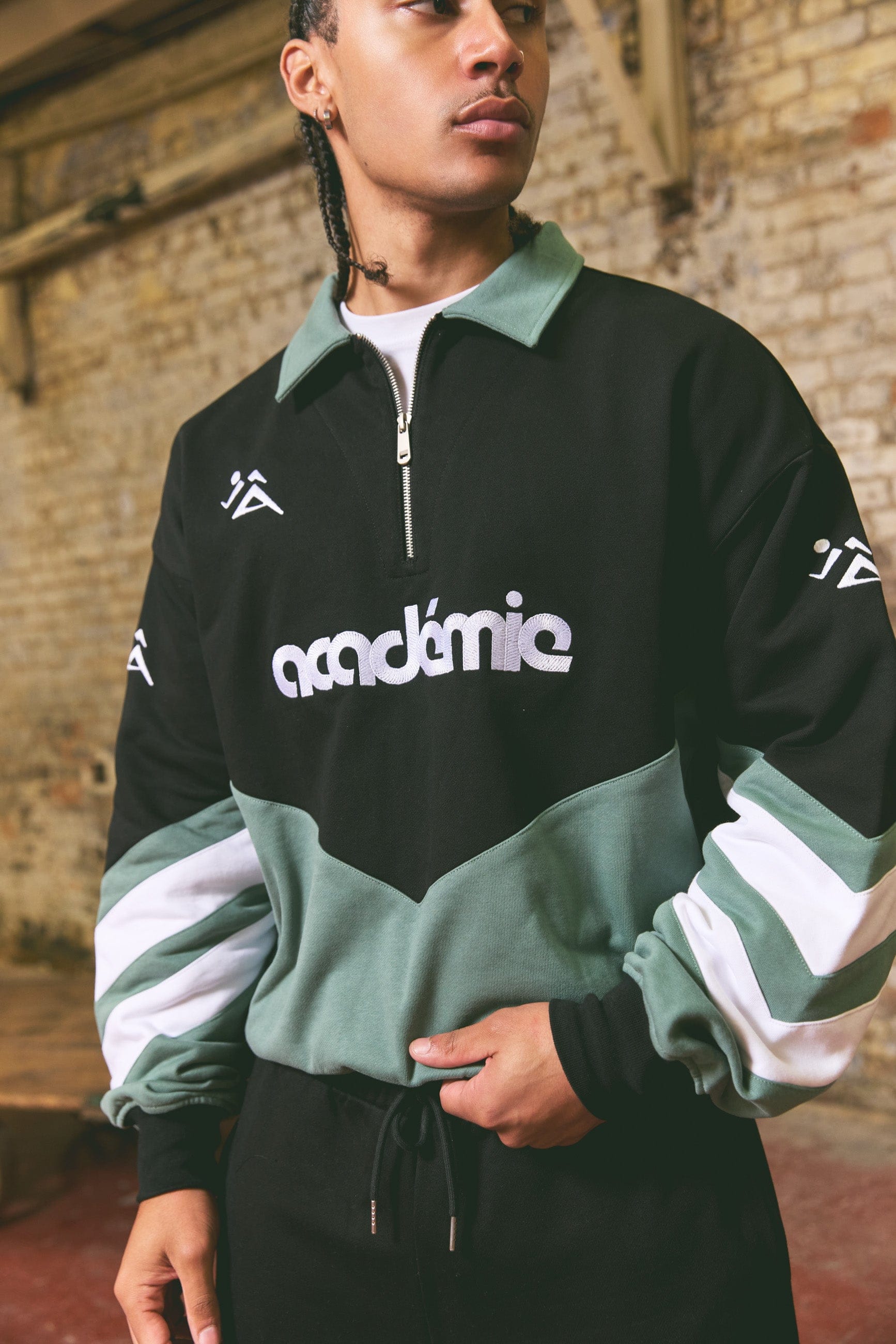 Vice 84 'Home Stretch' Heavyweight 1/4 Zip & Joggers Set - Black