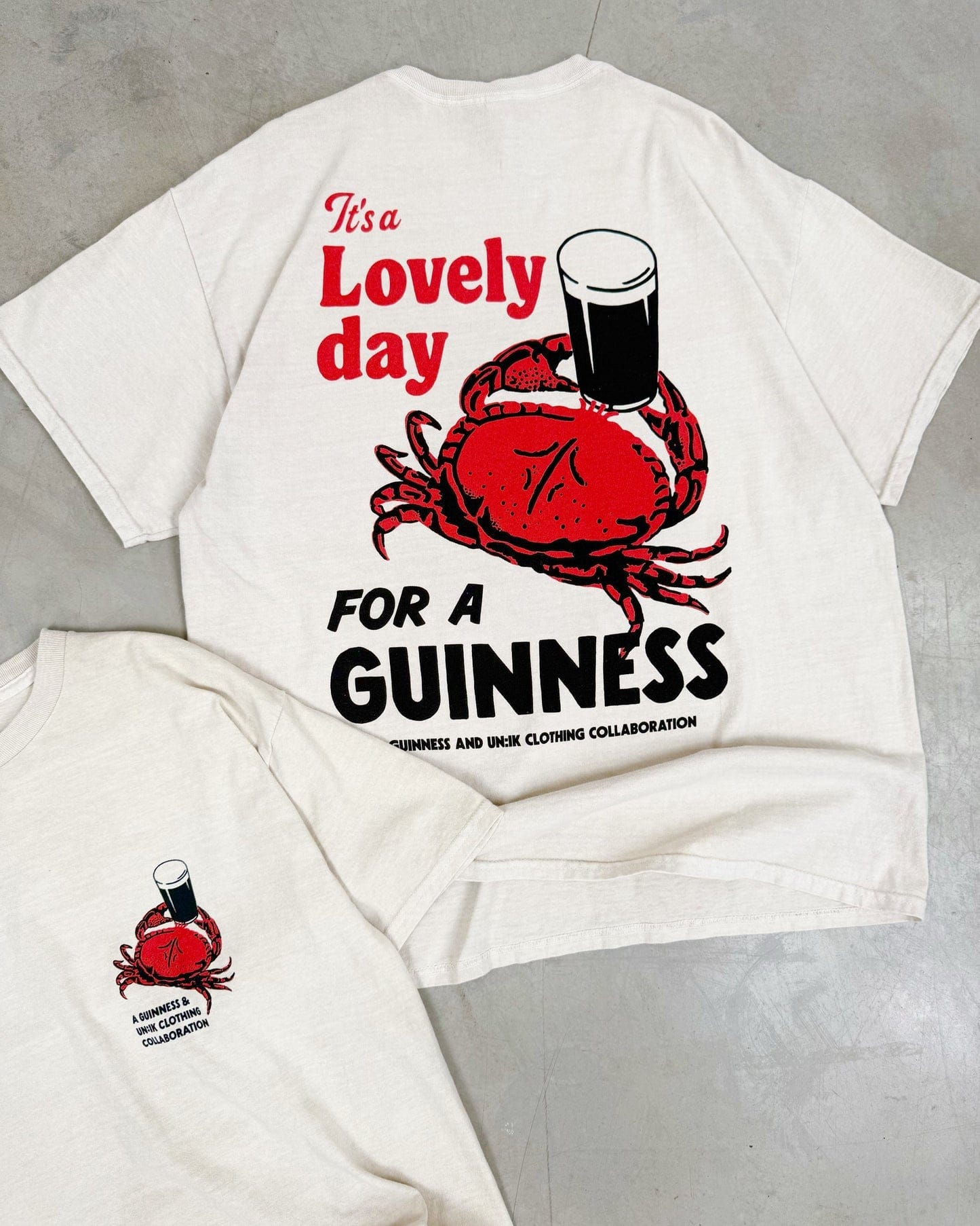 Guinness x UN:IK 'Crab' Tee & Cap Bundle - Sand