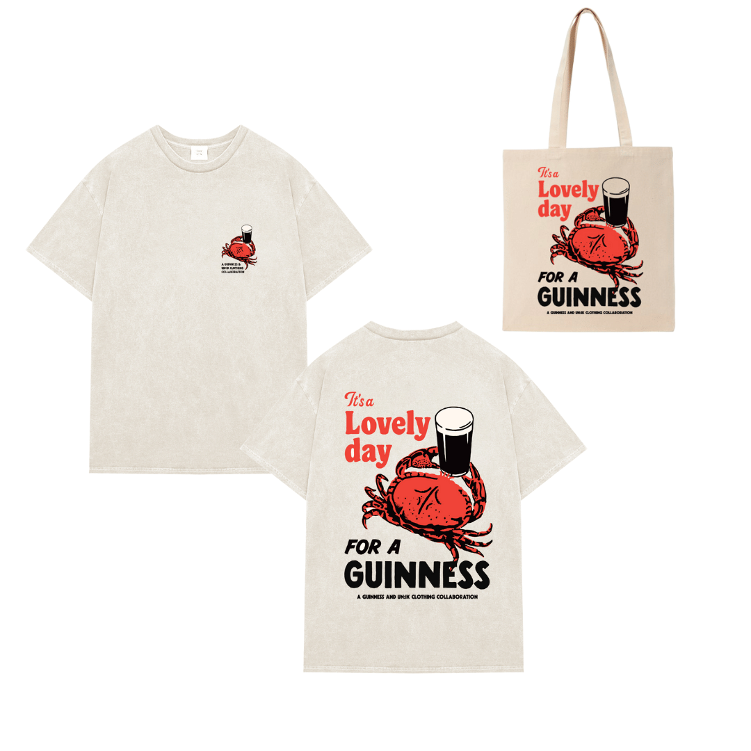 Guinness x UN:IK 'Crab' Tee & Tote Bundle - Sand