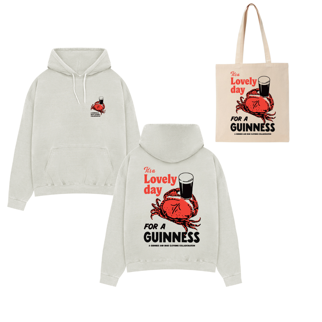 Guinness x UN:IK 'Crab' Hoodie & Tote Bundle - Sand