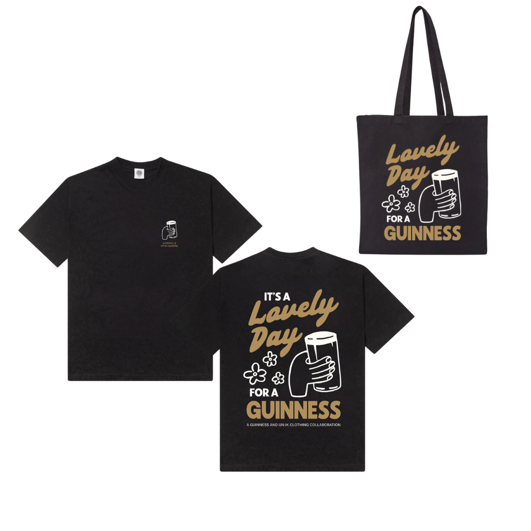 Guinness x UN:IK 'Cheers' Tee & Tote Bundle - Black