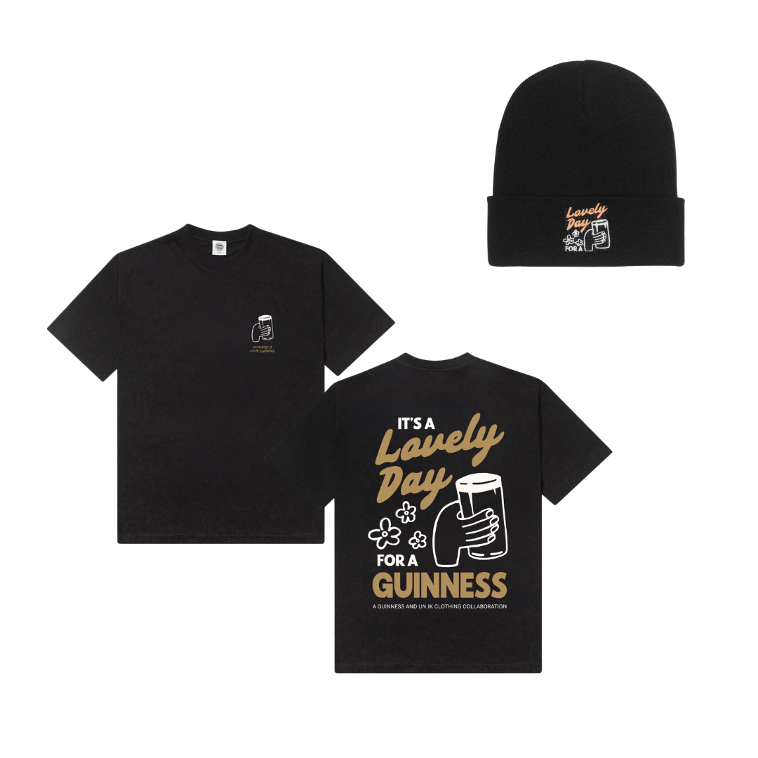 Guinness x UN:IK 'Cheers' Tee & Beanie Bundle - Black