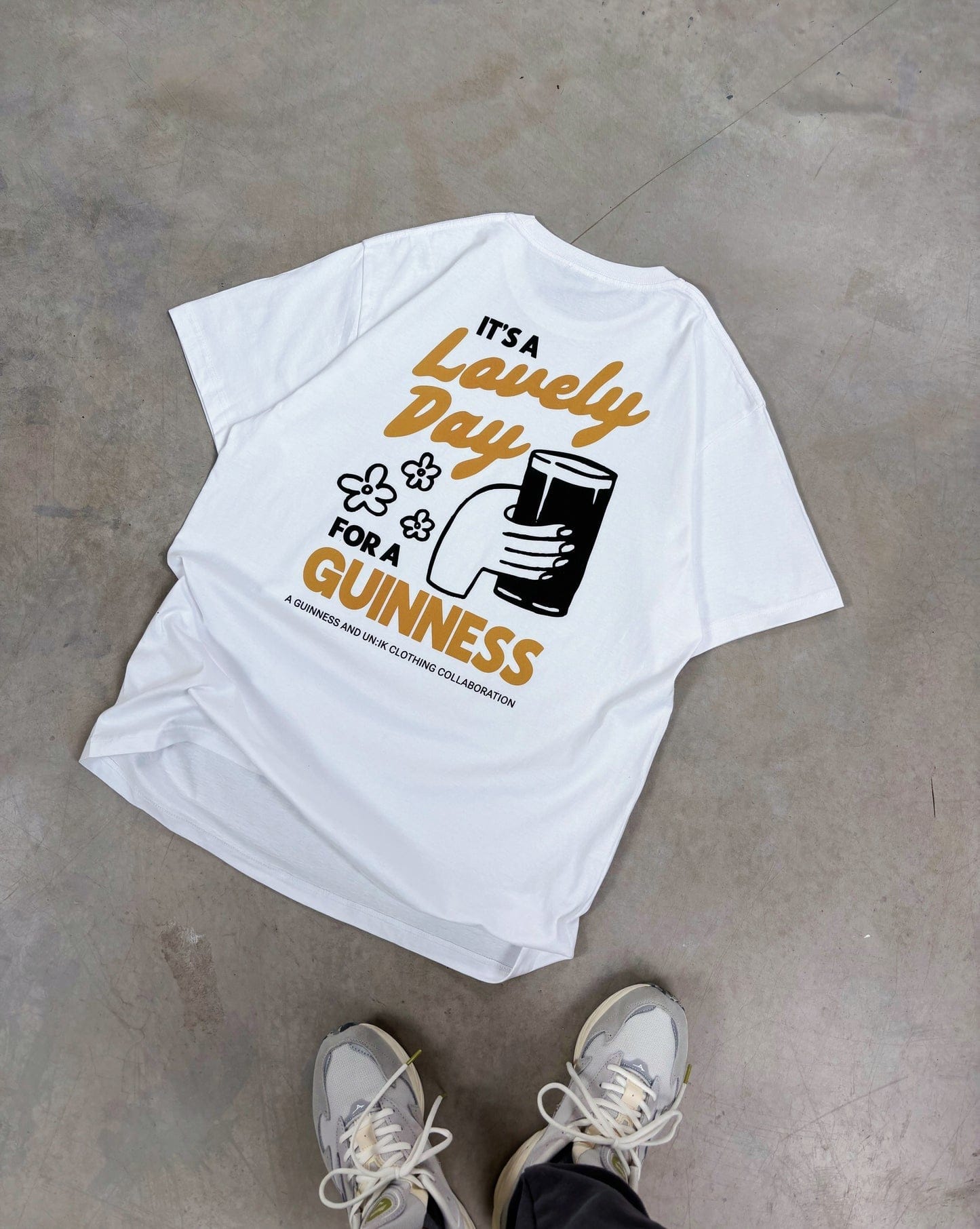 Guinness x UN:IK 'Cheers' Tee & Beanie Bundle - White/Sand