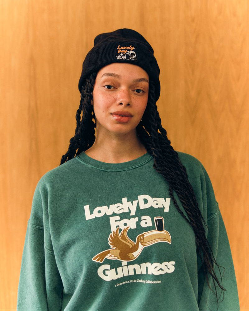 Guinness x UN:IK 'Cheers' Sweater & Beanie Bundle - Green/Black