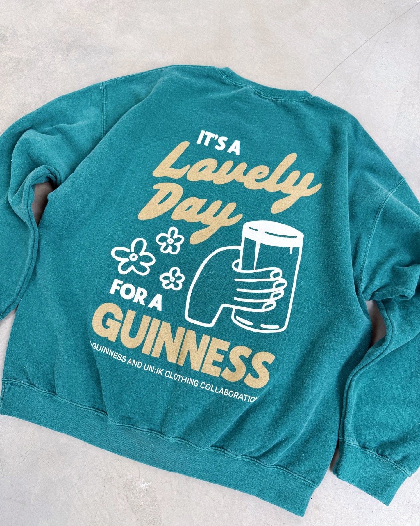 Guinness x UN:IK 'Cheers' Sweater & Beanie Bundle - Green/Sand