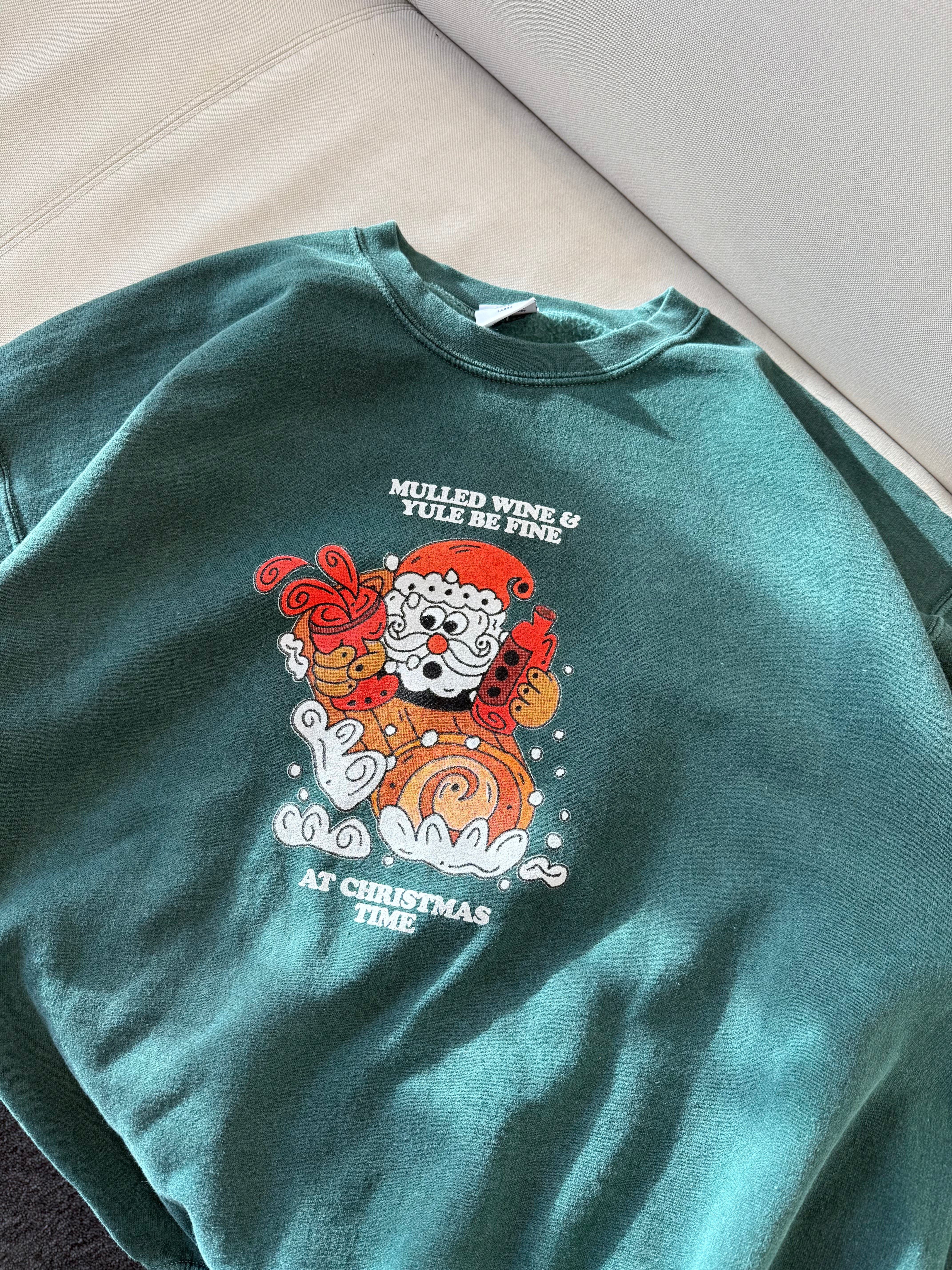 Other Side Store 'Yule Be Fine' Sweater - Vintage Washed Green