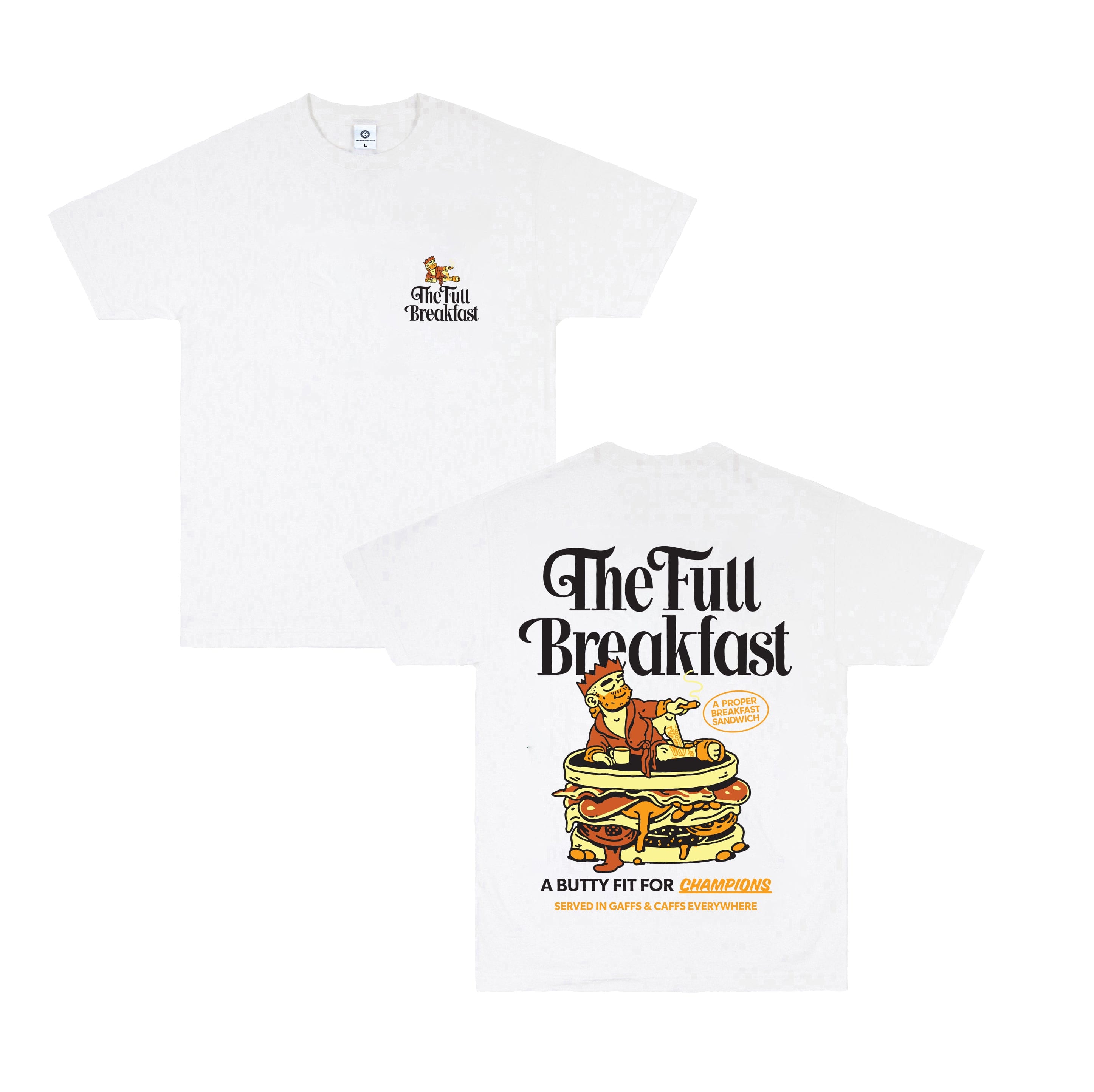 Sandwich Club x Sandwich King 'The Full Breakfast' Tee - White