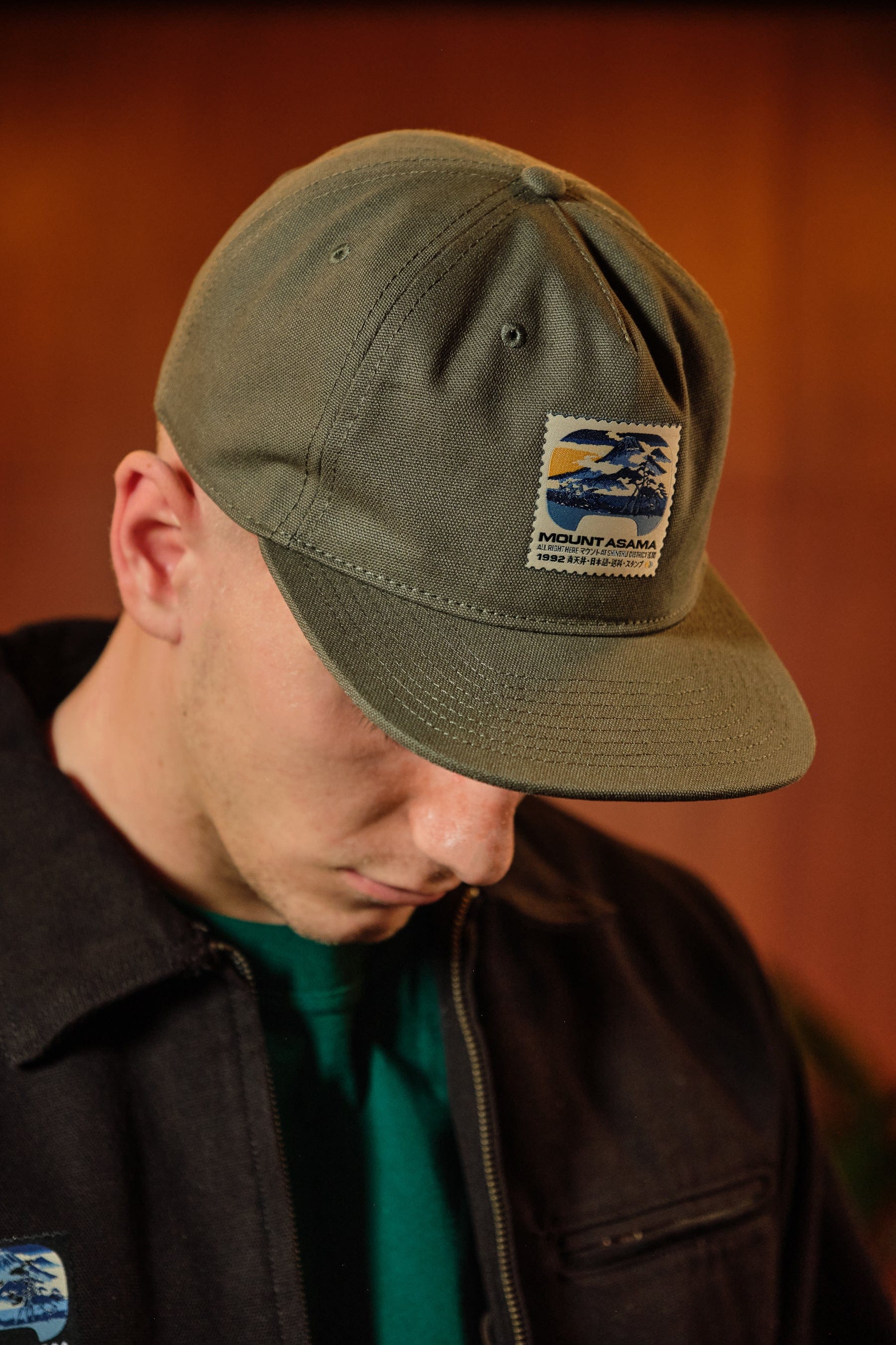 A Thousand Futures x GK 'Mount Asama' Canvas Cap - Green
