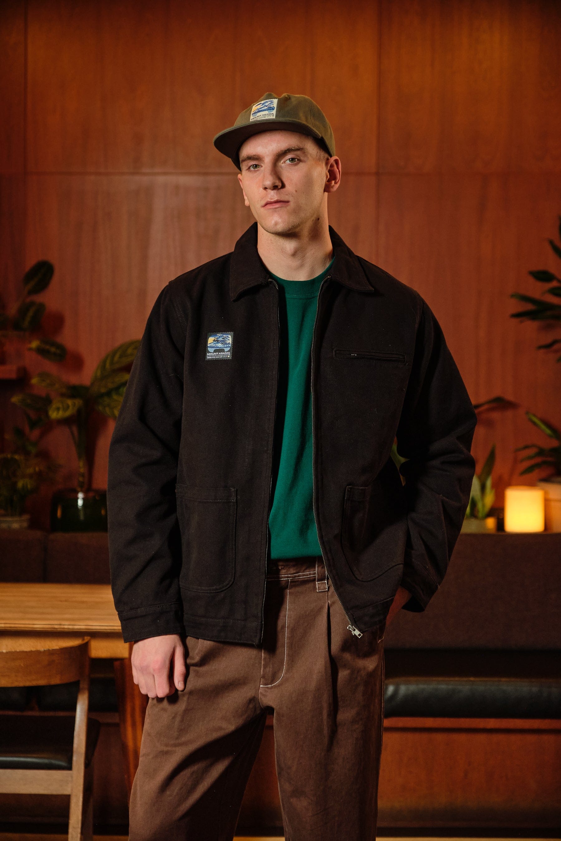 A Thousand Futures x GK 'Mount Asama' Canvas Cap - Green