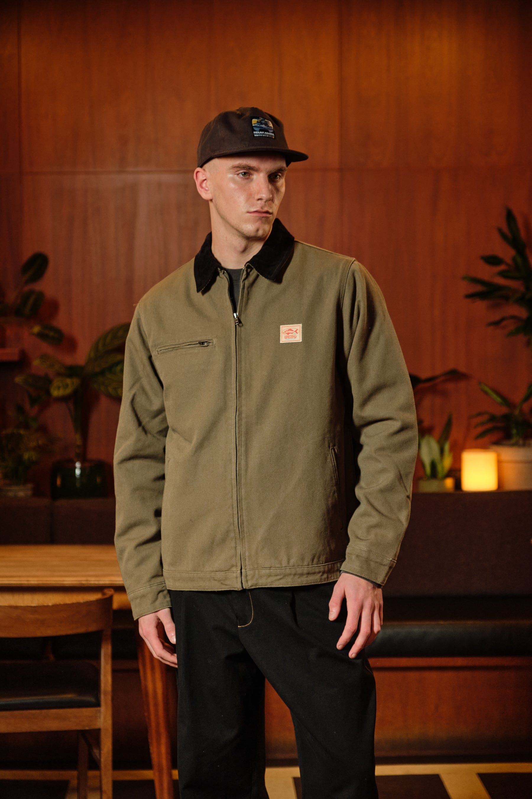 A Thousand Futures x GK 'Mount Asama' Canvas Cap - Coal