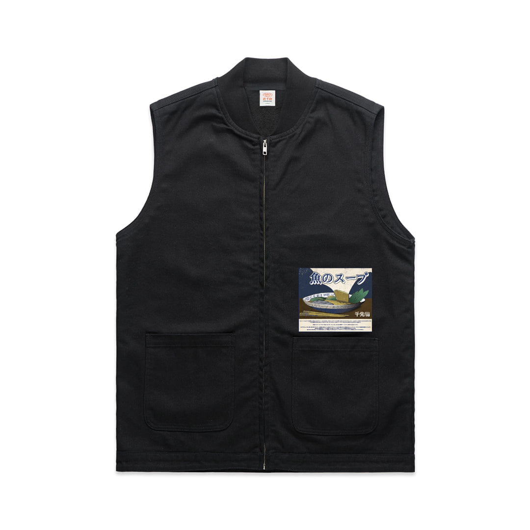 A Thousand Futures x GK 'Miso' Heavy Canvas Vest - Black