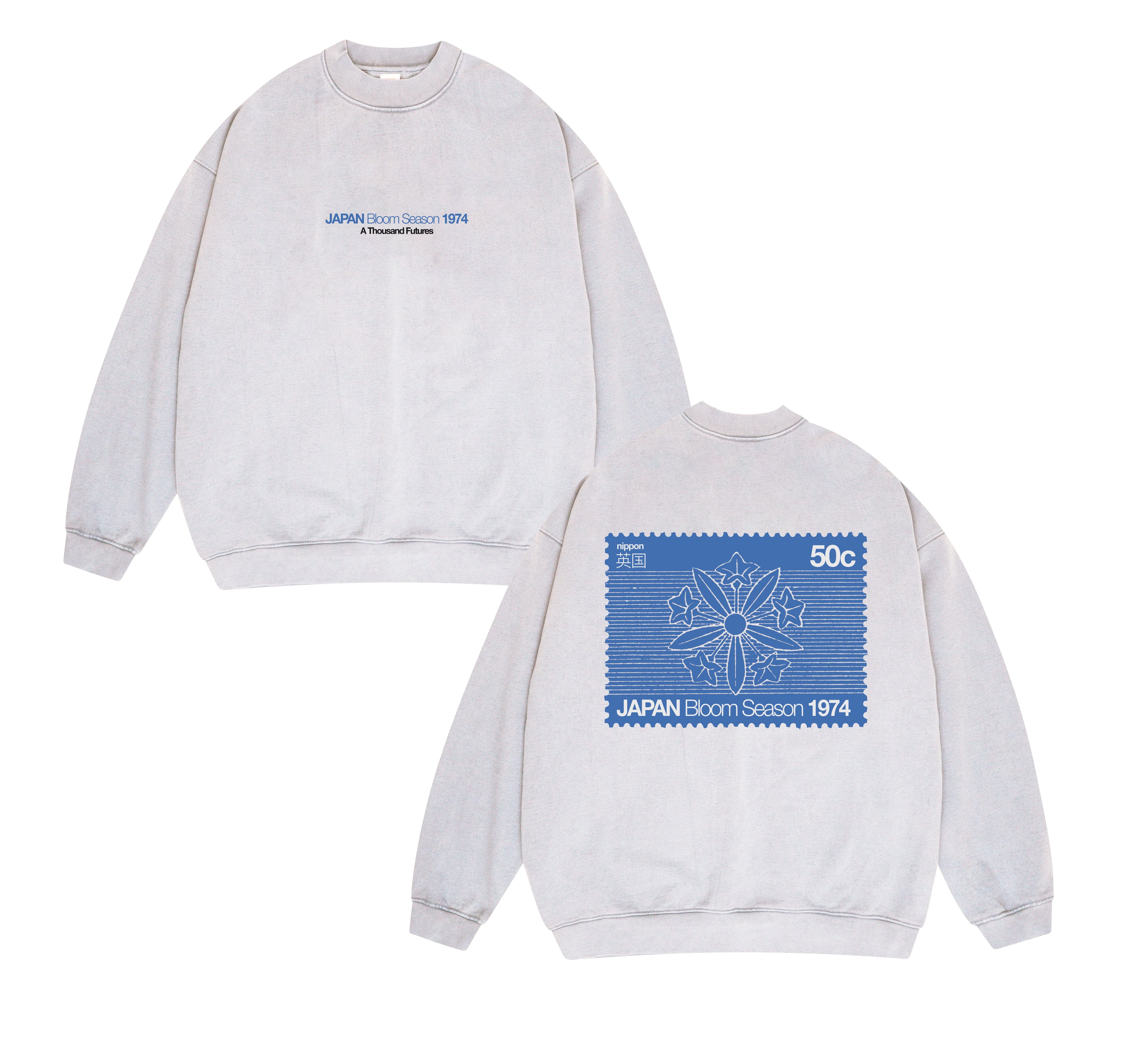 A Thousand Futures x GK 'Bloom Season' Sweater - Ash Grey