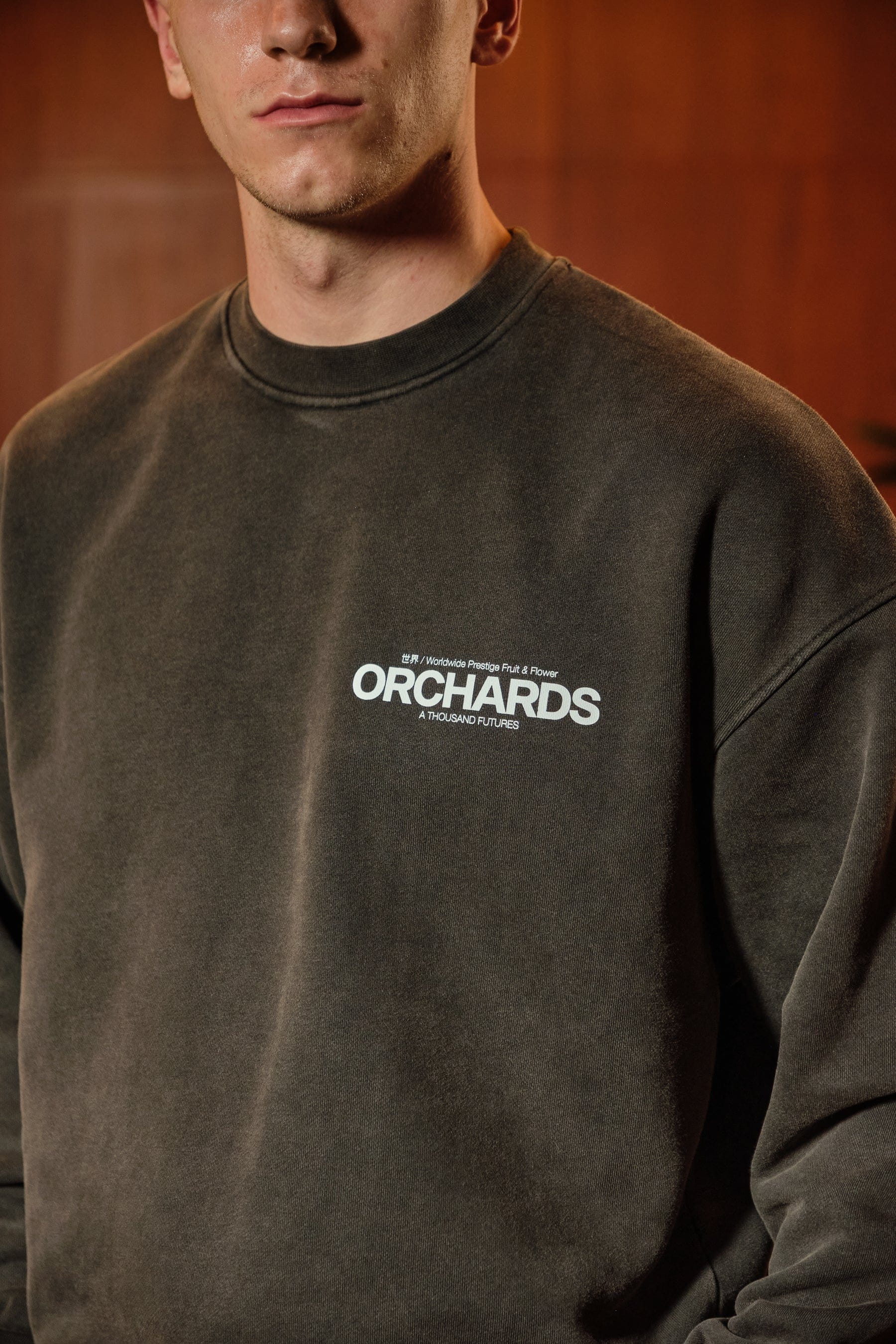 A Thousand Futures x GK 'Orchards' Sweater - Faded Black