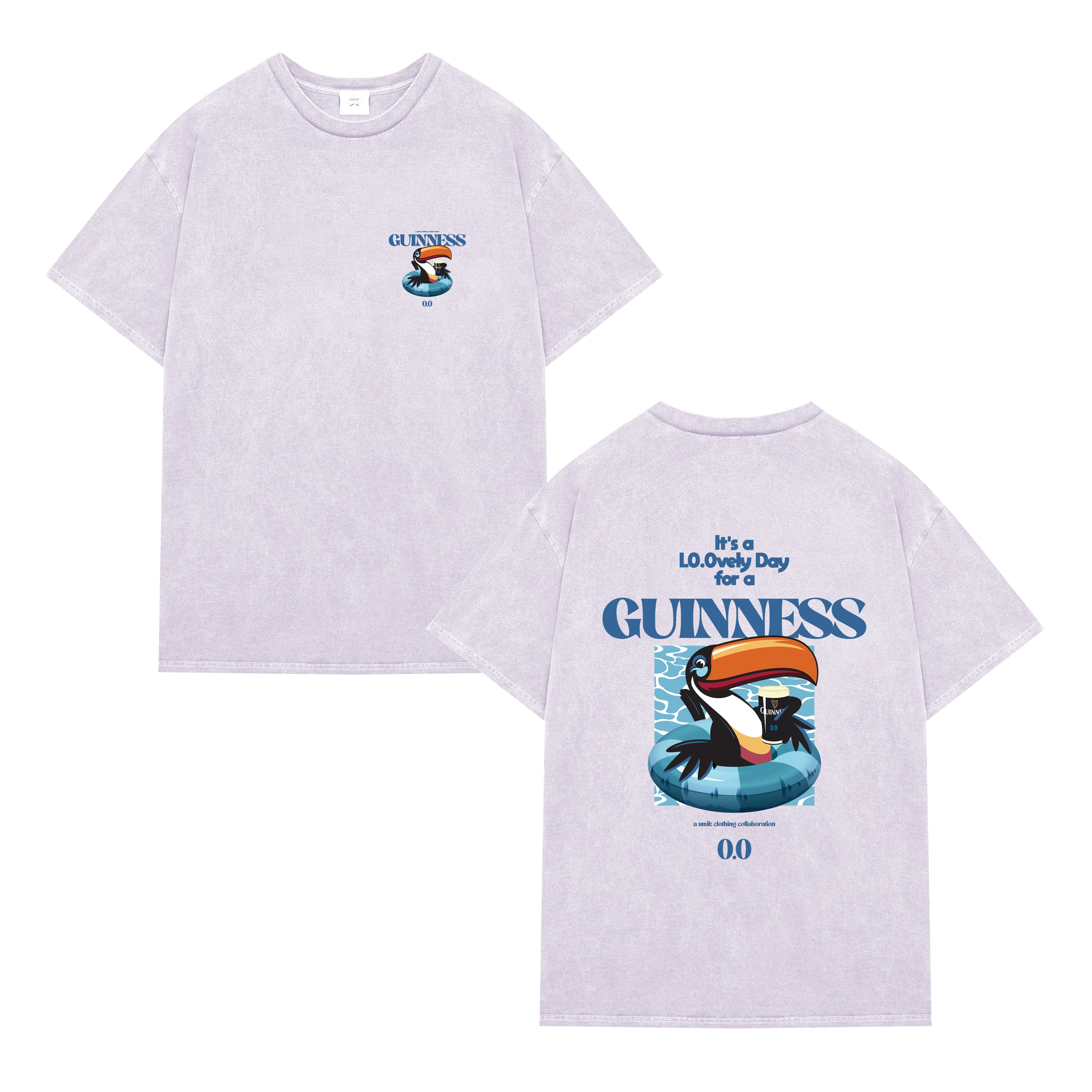 Guinness x UN:IK 'Zero' Vintage Washed Tee - Pink
