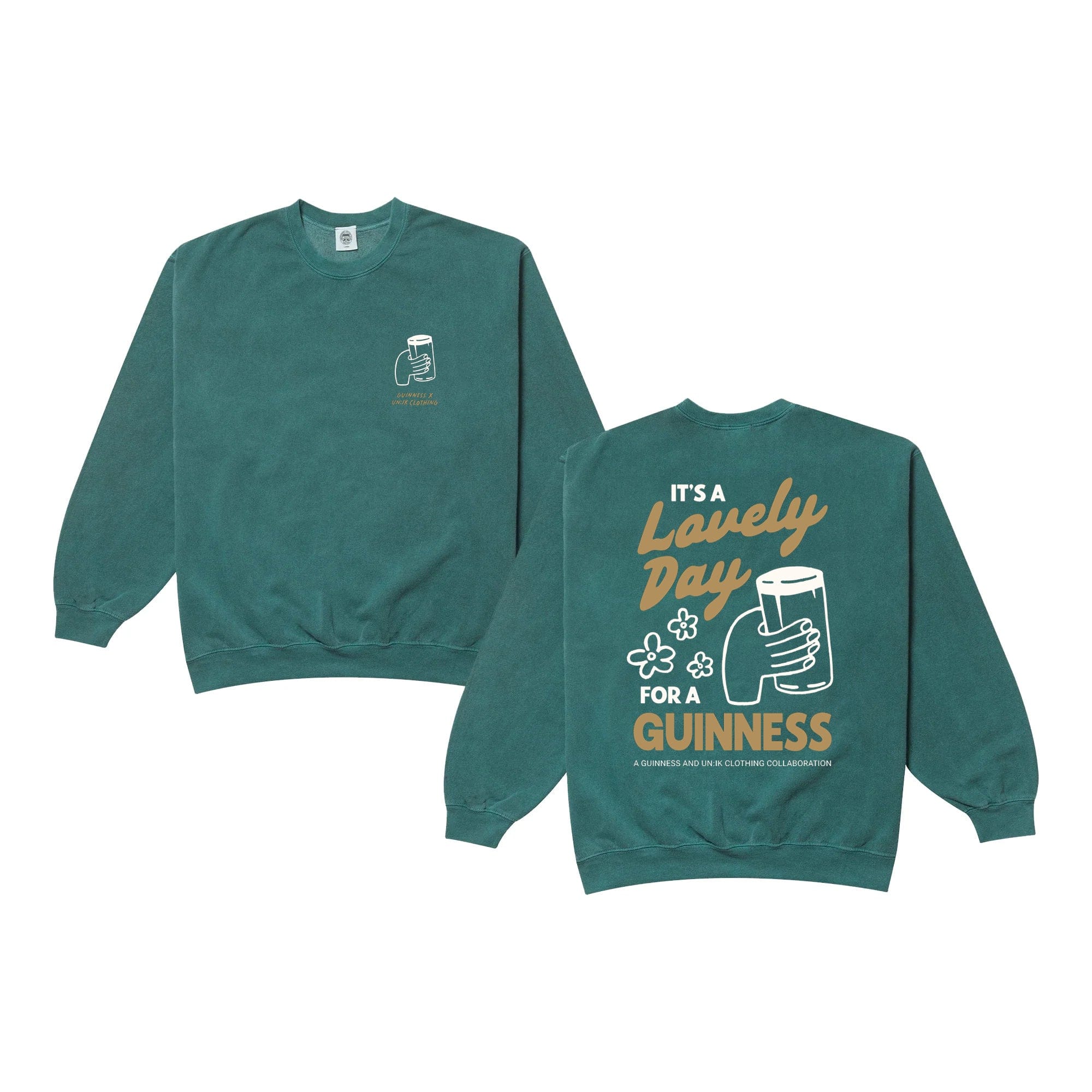 Guinness x UN:IK 'Cheers' Vintage Washed Sweater - Green