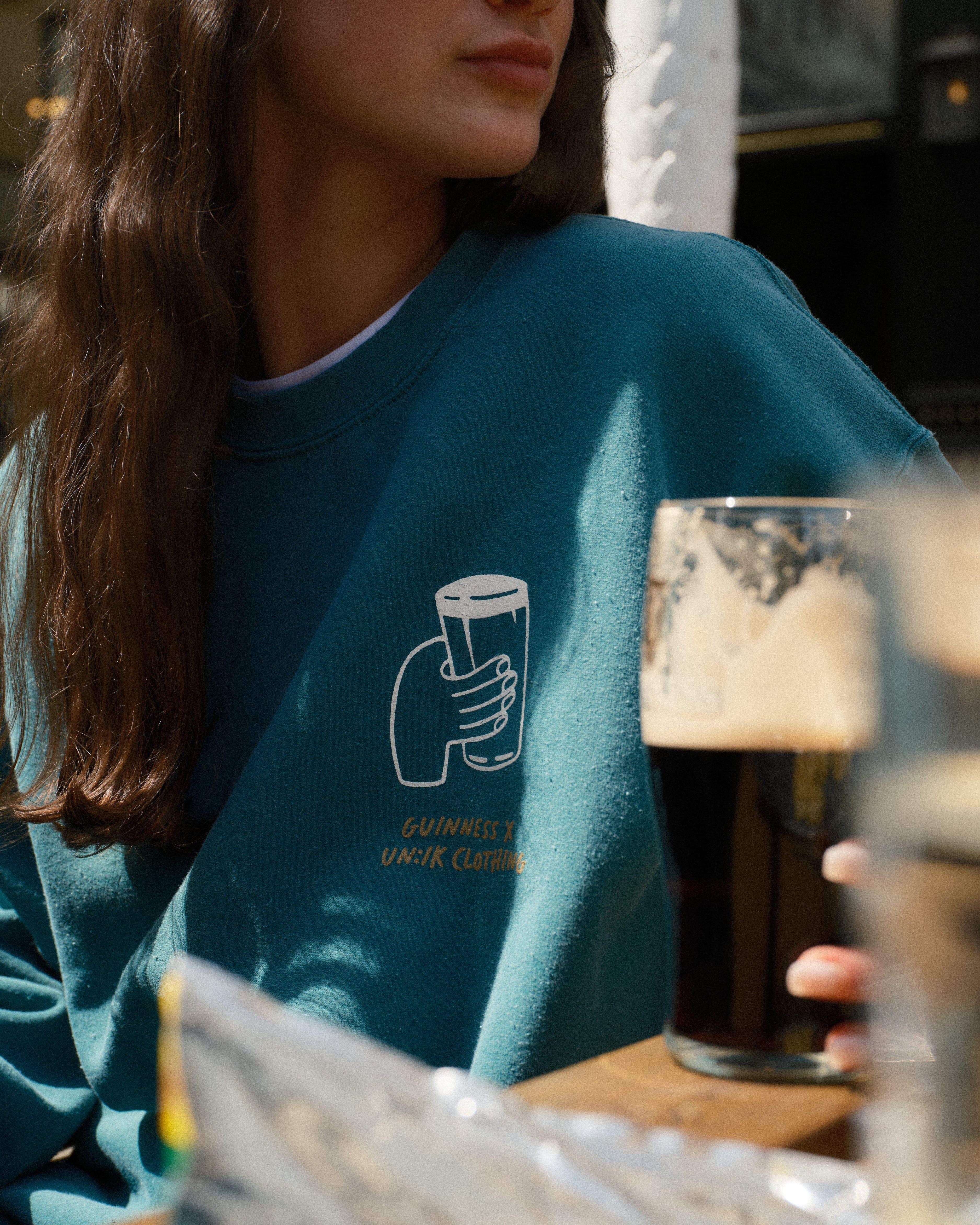 Guinness x UN:IK 'Cheers' Vintage Washed Sweater - Green