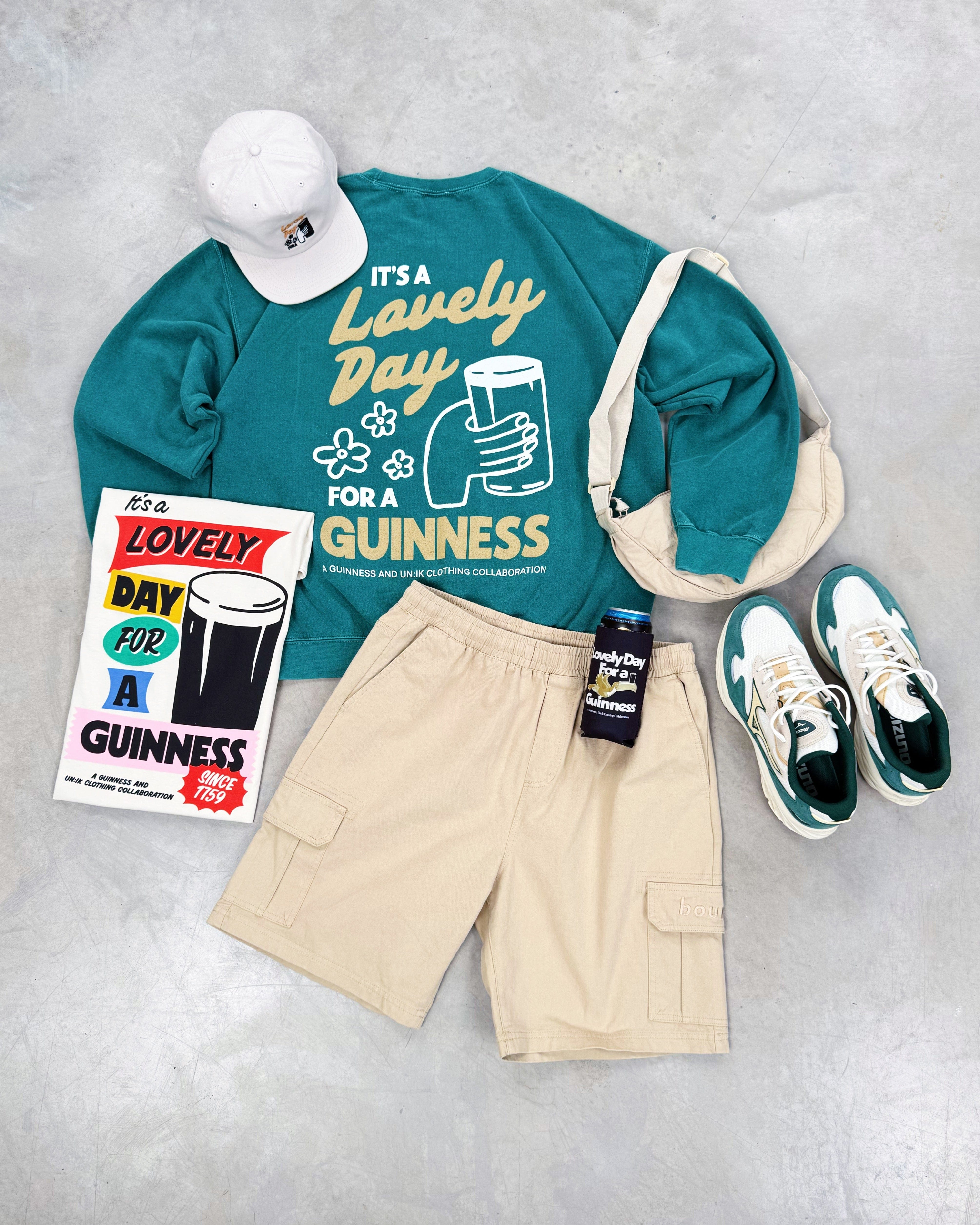 Guinness x UN:IK 'Cheers' Vintage Washed Sweater - Green