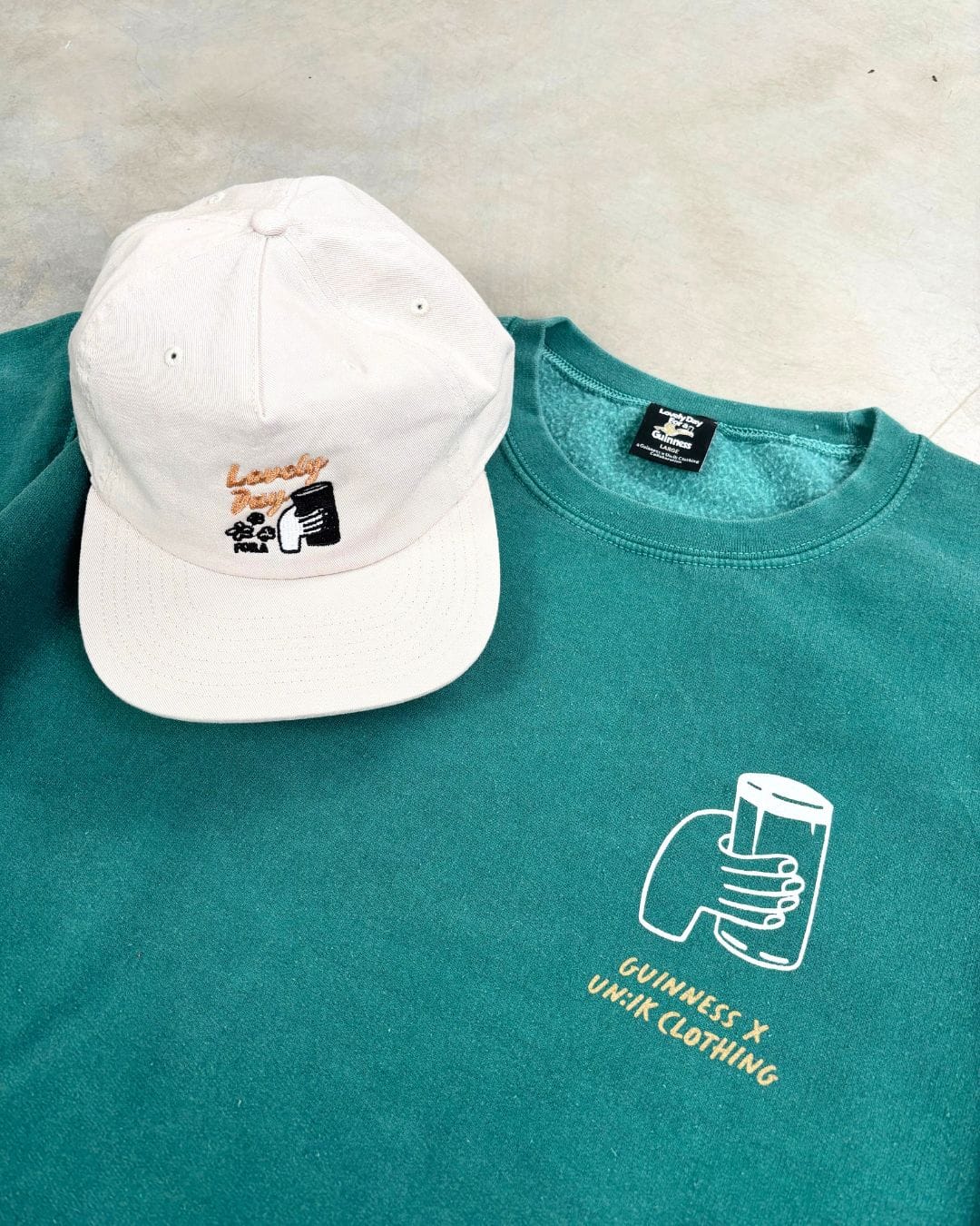 Guinness x UN:IK 'Cheers' Vintage Washed Sweater - Green