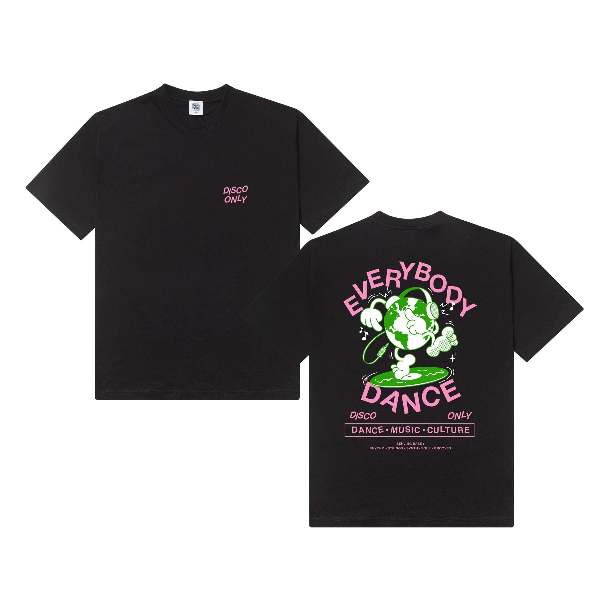 DISCO ONLY 'Everybody Dance' Tee - Black