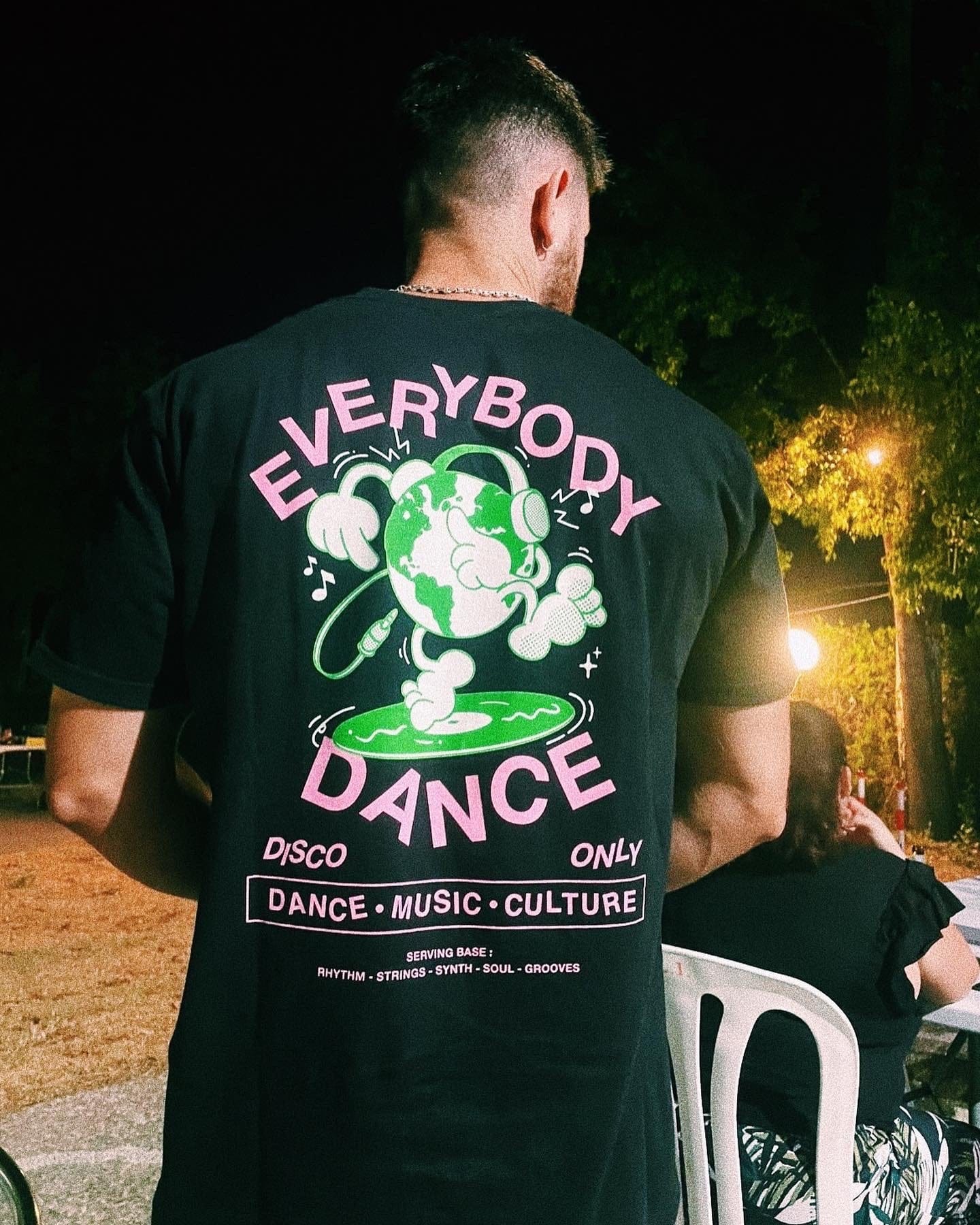 DISCO ONLY 'Everybody Dance' Tee - Black