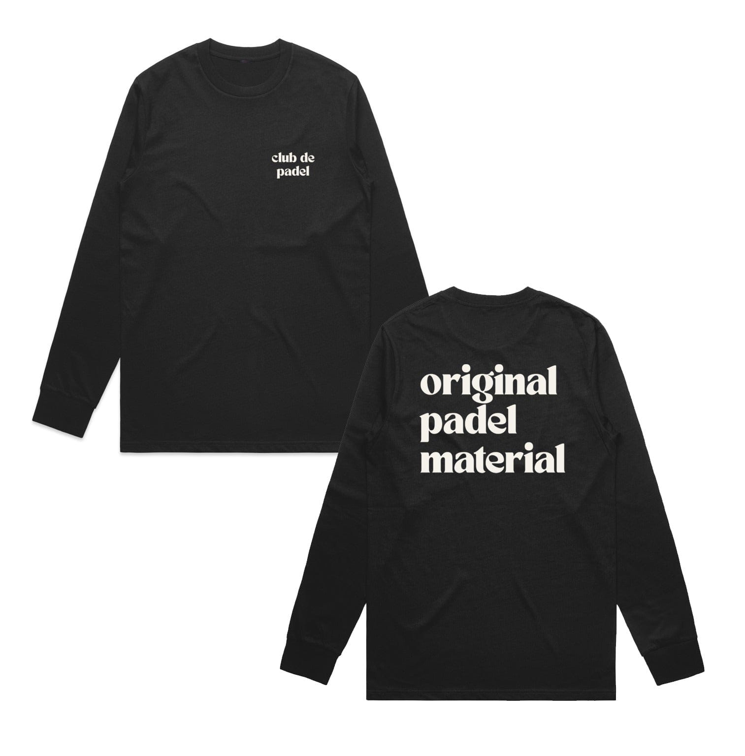 Club de Padel 'Original Padel Material' Longsleeve Tee - Black