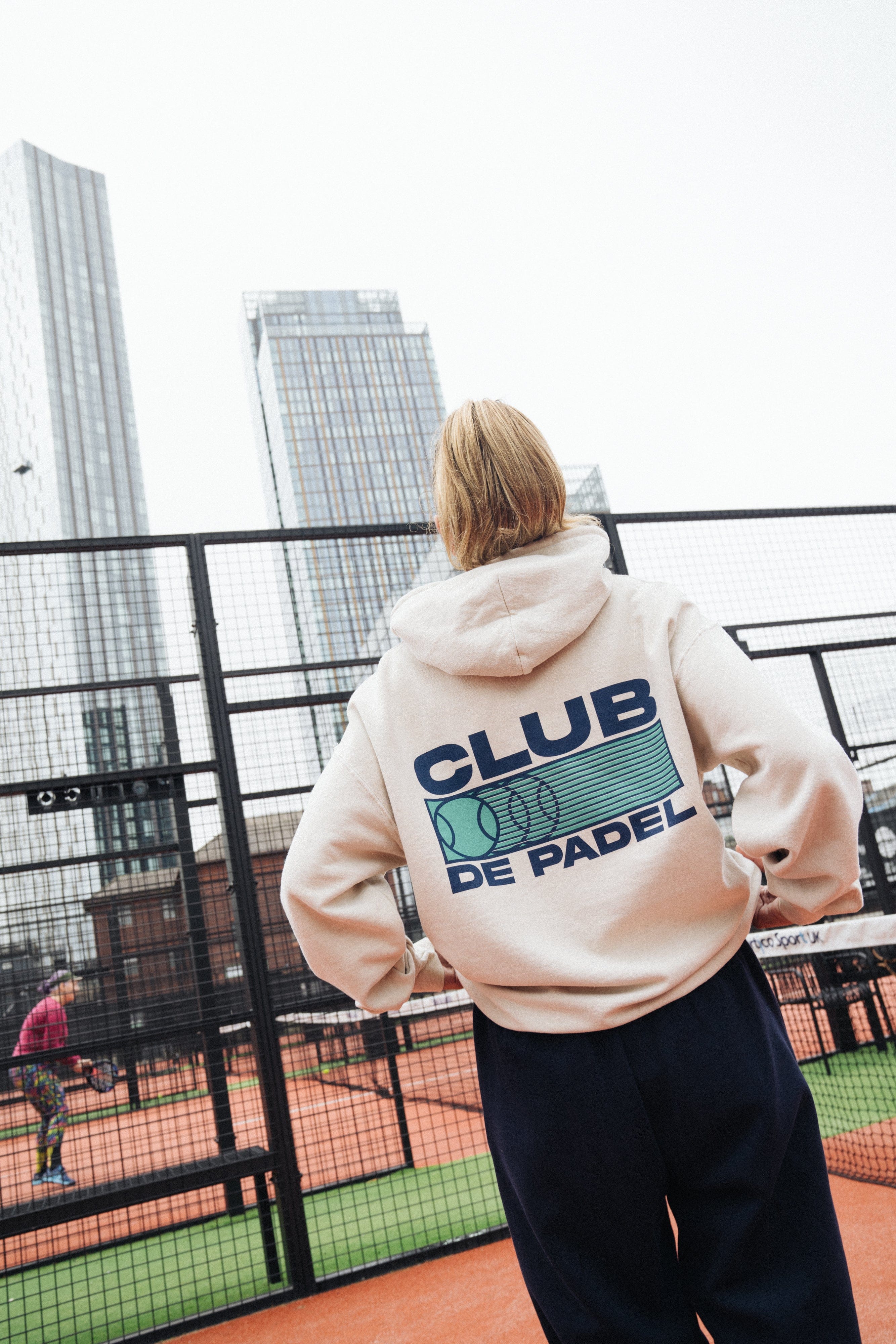 Club de Padel 'Heritage' Vintage Washed Hoodie - Cream