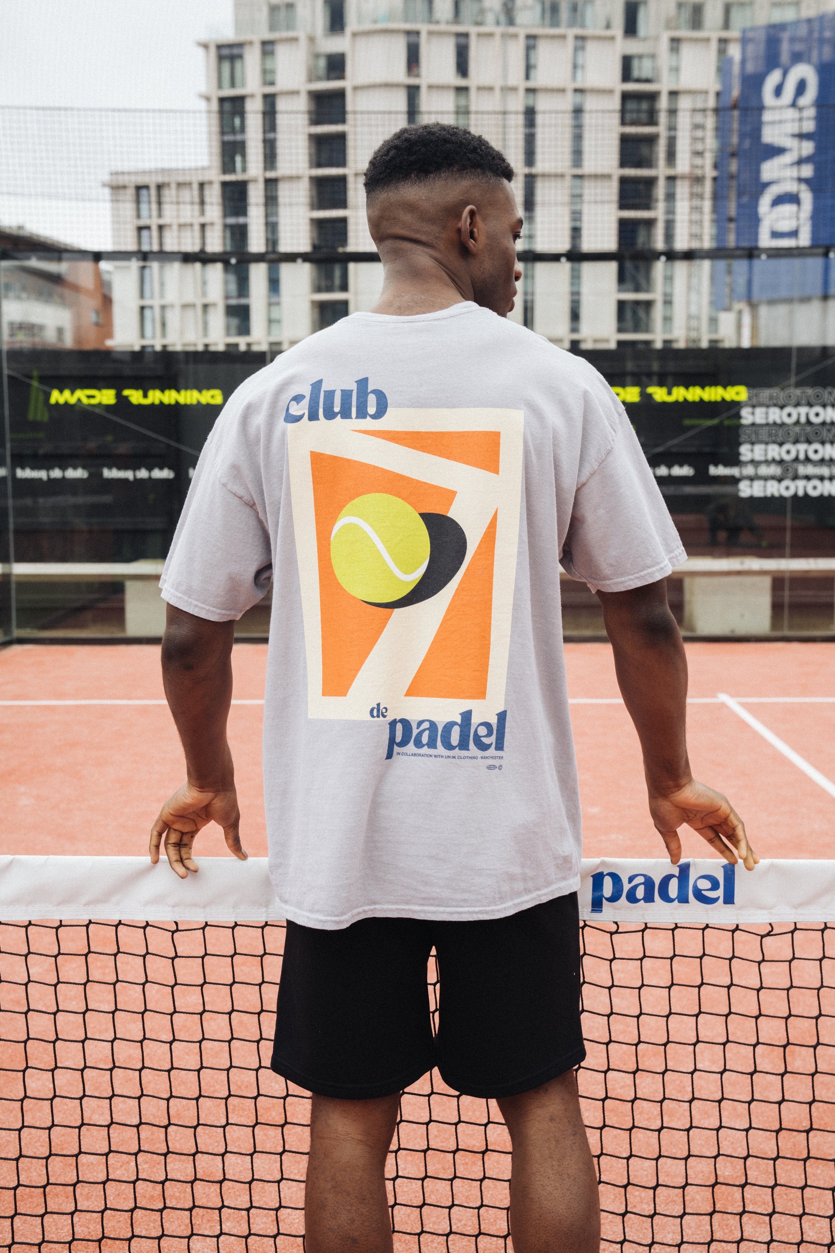 Club de Padel 'Classic Court' Vintage Washed Tee - Ash