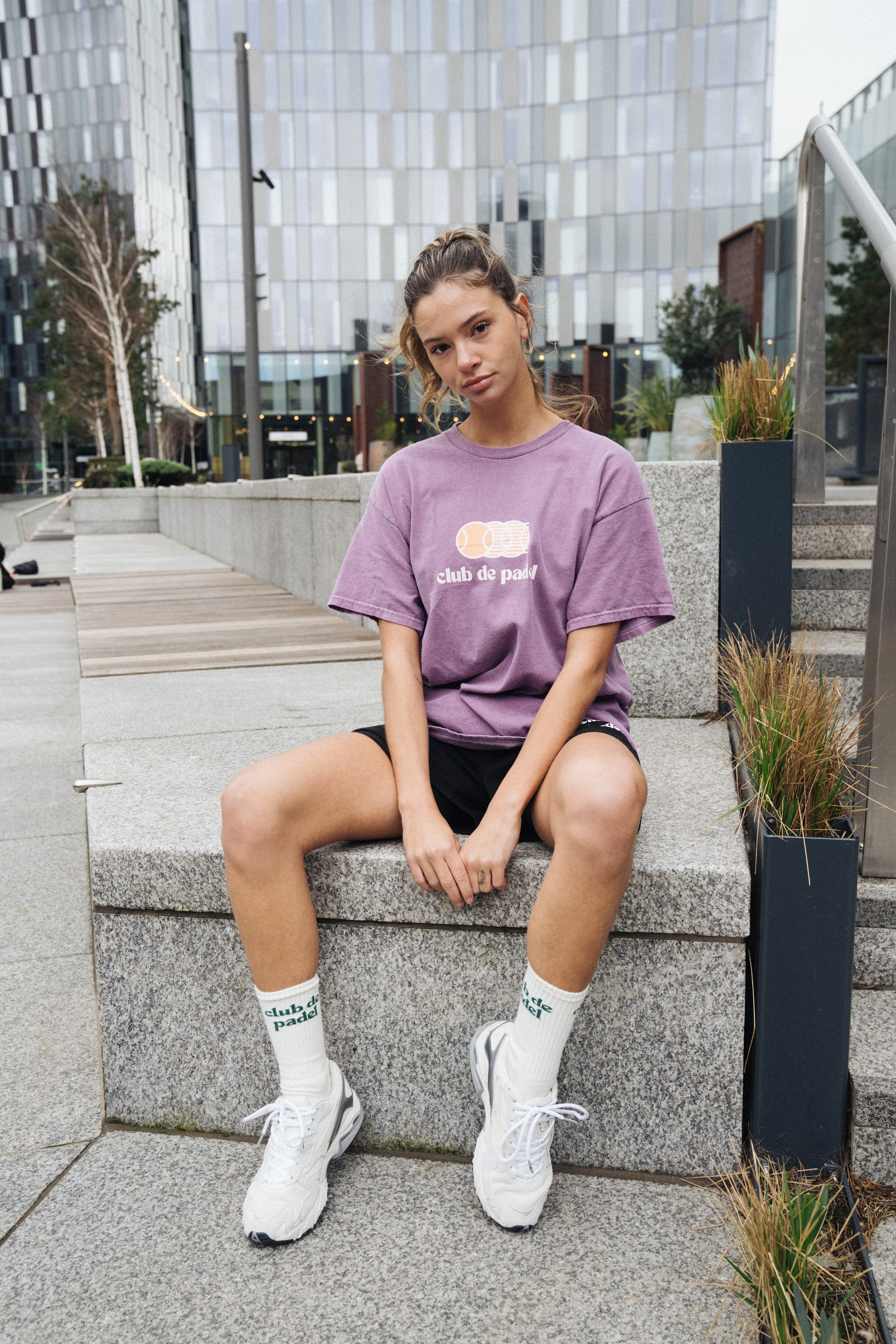 Club de Padel 'Vibora' Vintage Washed Tee - Burgundy