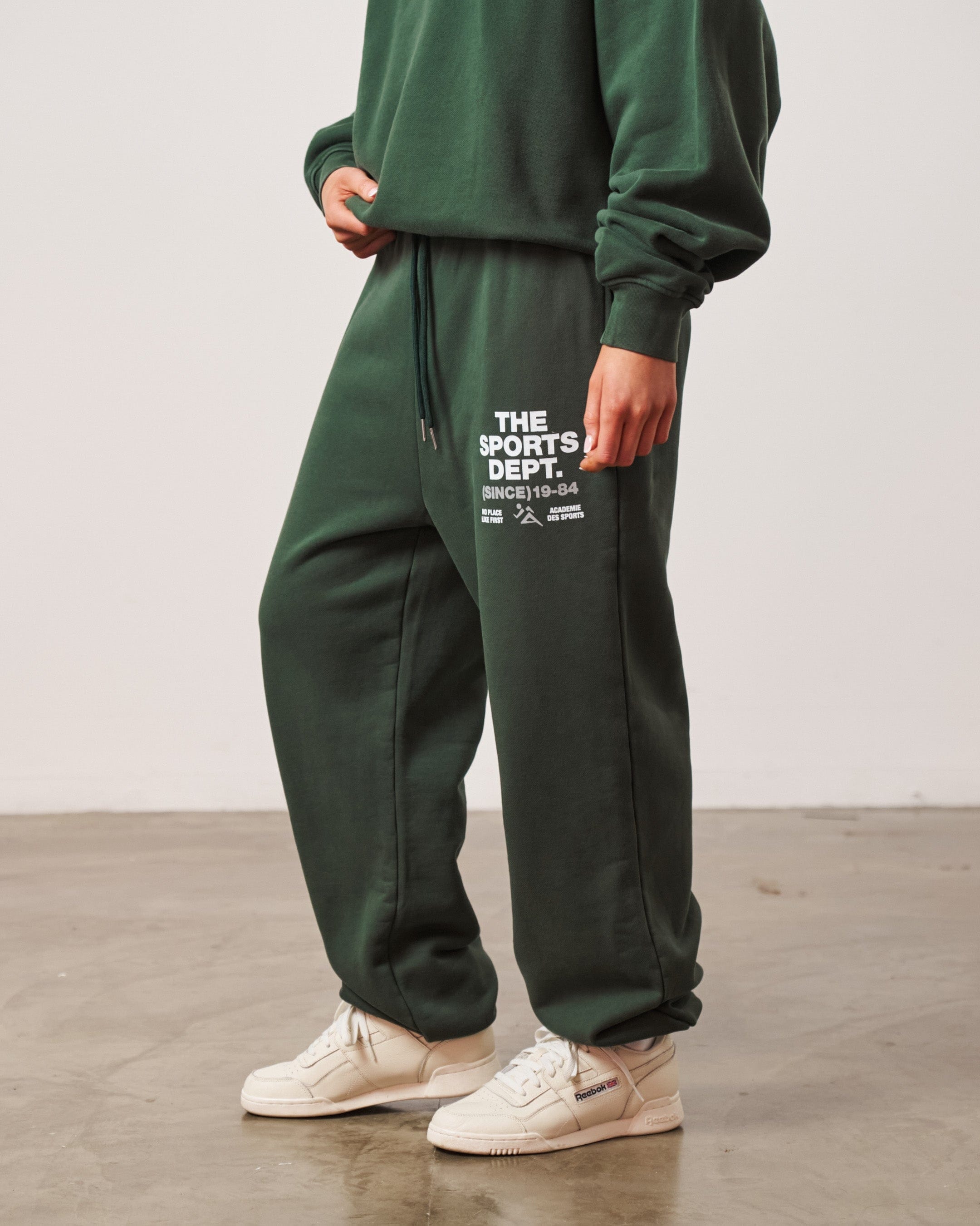 Vice 84 'The Sports Dept' Heavyweight Washed Joggers - Green